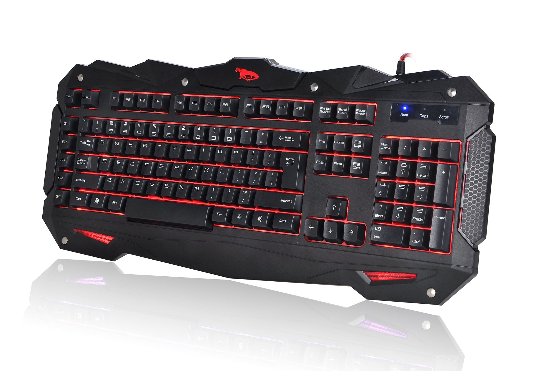 Imicro Cobra 110 Key Led Backlit Usb Gaming Keyboard (Im Kbcobv8)