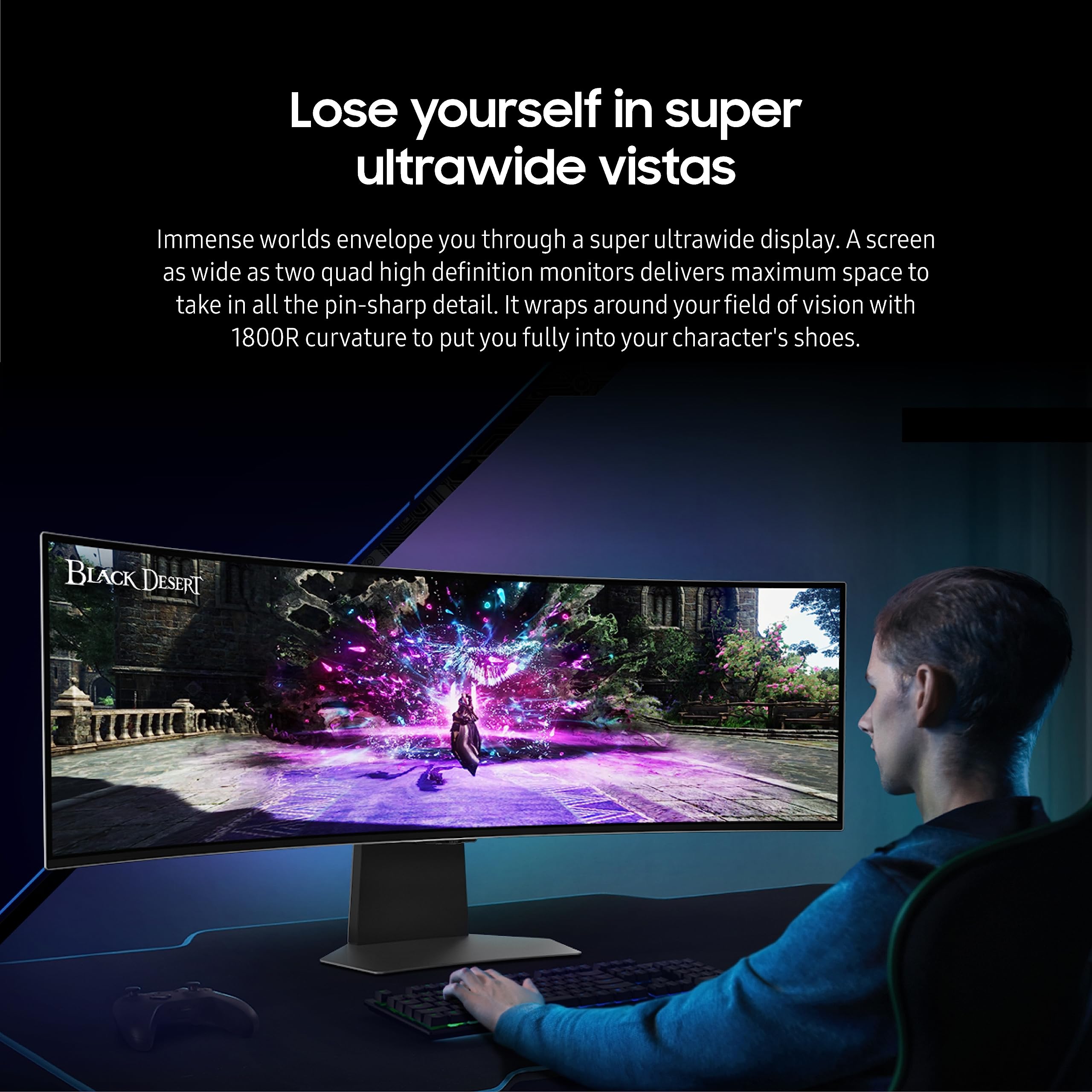 Samsung 49'' Odyssey Oled G9 (G95Sc) Series Curved Smart Gaming Monitor, 240Hz, 0.03Ms, G Sync Compatible, Dual Qhd, Neo Quantum
