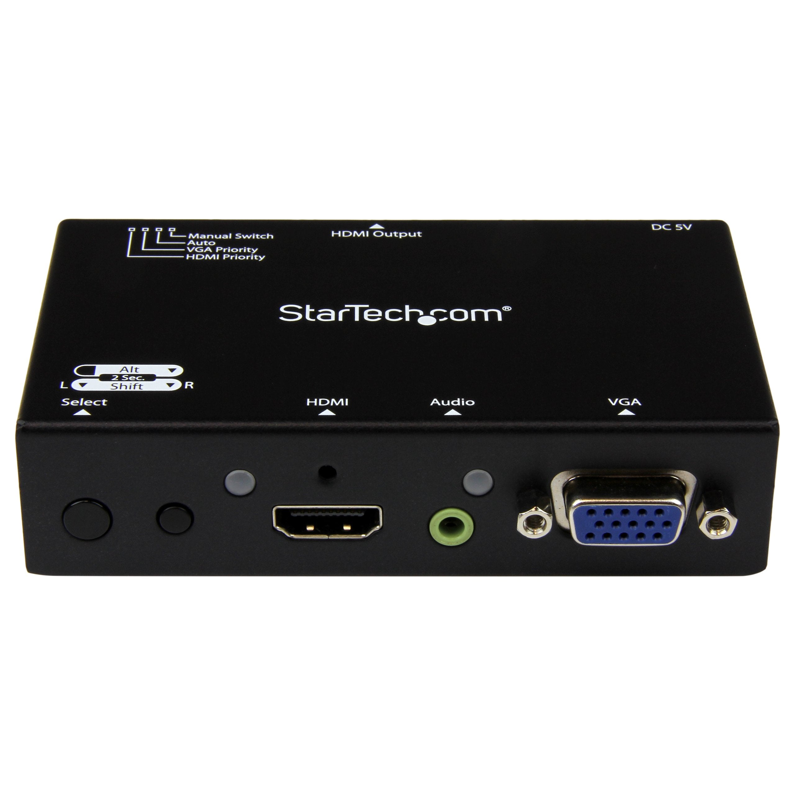 Startech Vs221Vga2Hd Hdmi/Vga To Hdmi Converter Switch For Computer