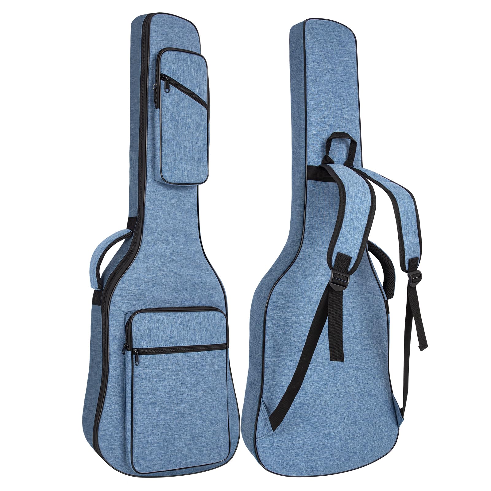0.4in Thick Padding Backpack Soft Electric Guitar Gig Bag Padded Guitar Case Adjustable Shoulder Strap Gig Bag with Back Hanger 