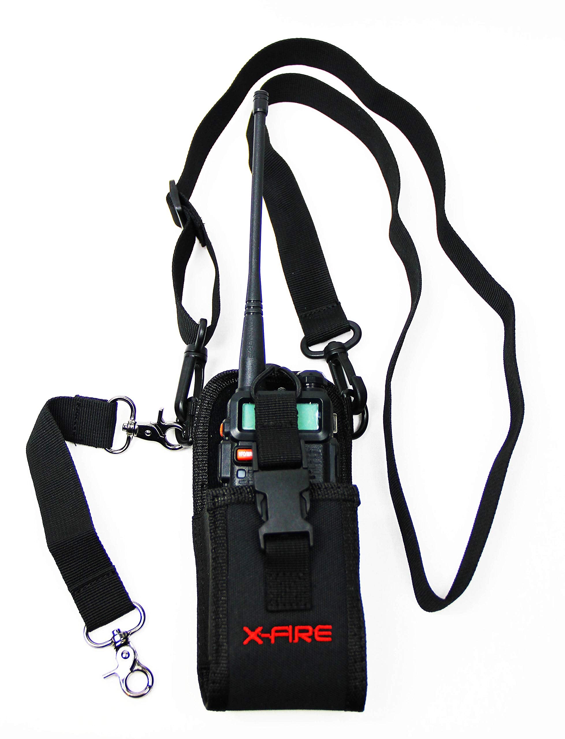 X Fire Radio Strap Washable Firefighter Ems Portable Radio Shoulder/Duty Belt Holder W/Anti Sway Strap
