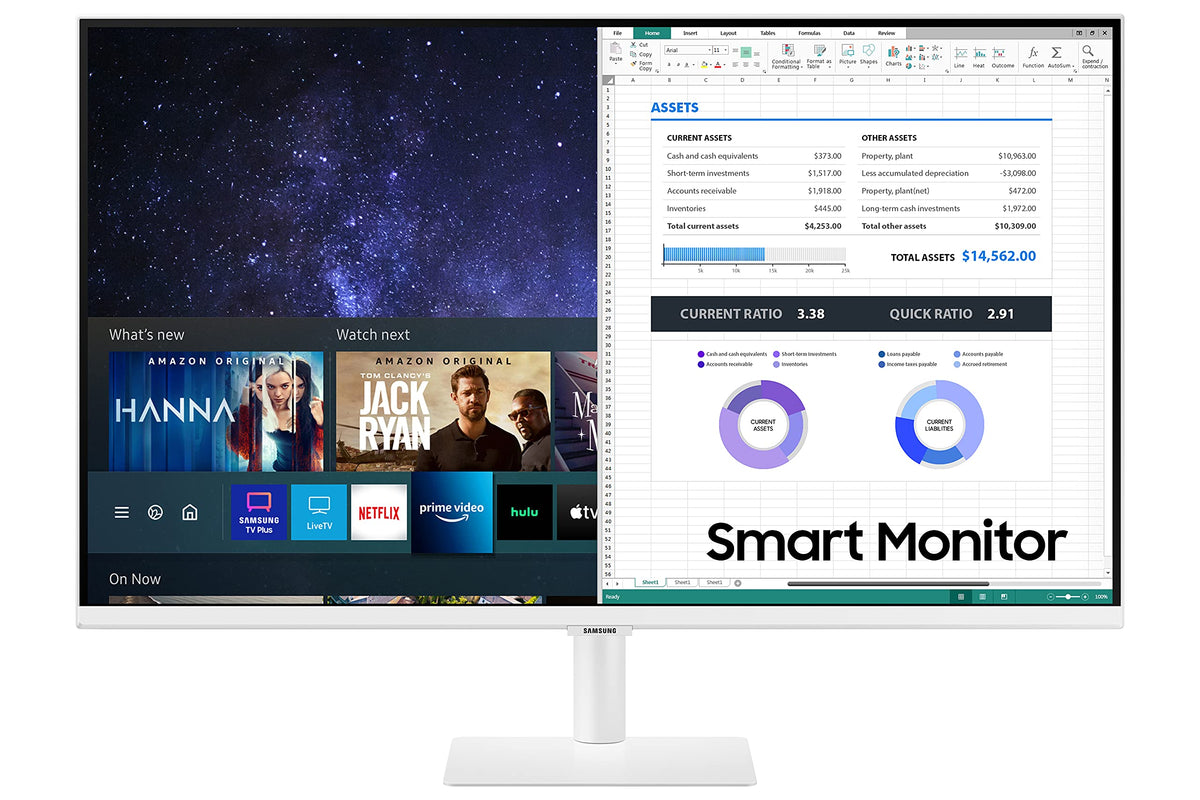 SAMSUNG 27-Inch Class Monitor M5 Series - FHD Smart Monitor and Streaming TV (LS27AM501NNXZA, 2021 Model)