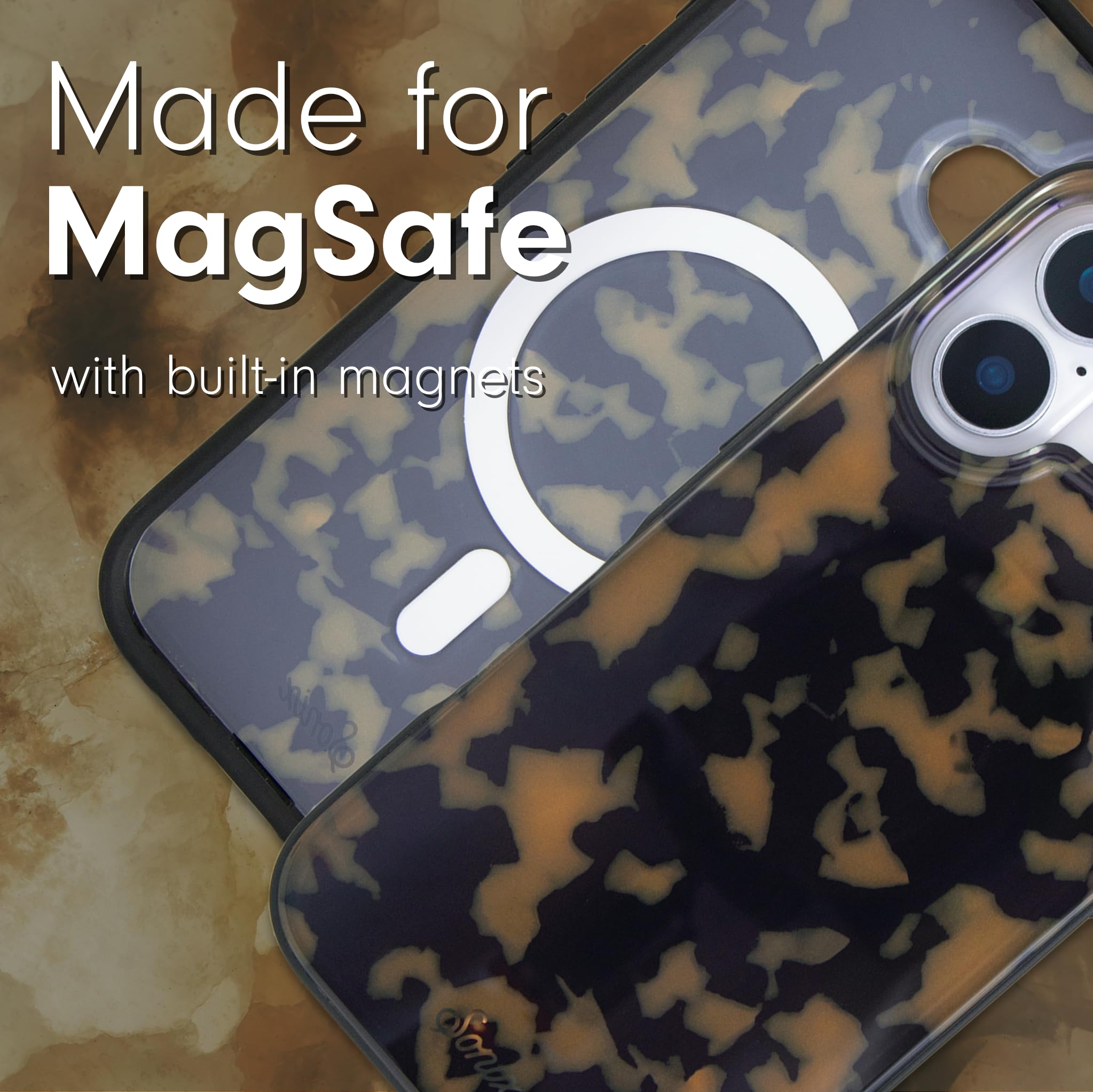 Sonix Case For Iphone 16 | Compatible With Magsafe | 10Ft Drop Tested | Tortoiseshell | Brown Tort