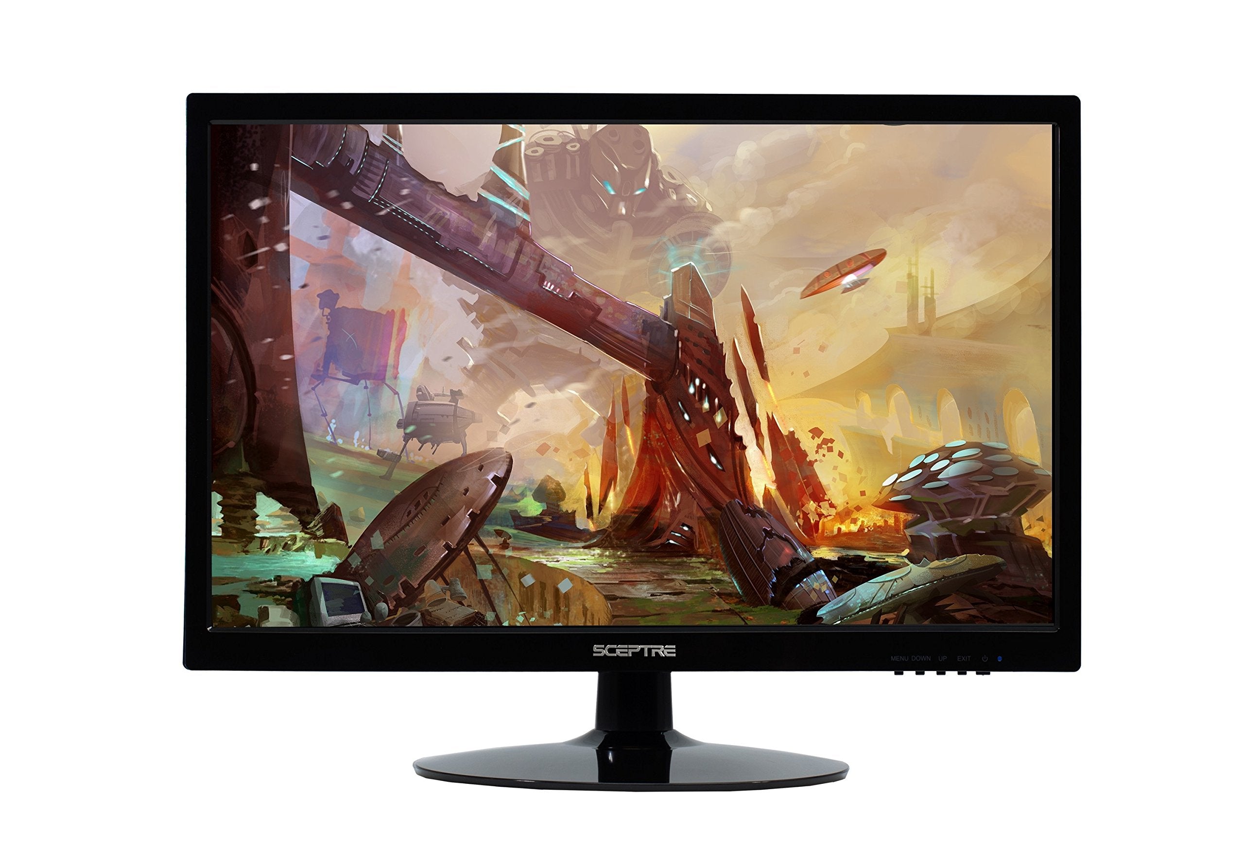Sceptre 22 Inch LED Monitor 1080p 75Hz 99% sRGB Build-in Speakers HDMI x2 VGA, Machine Black
