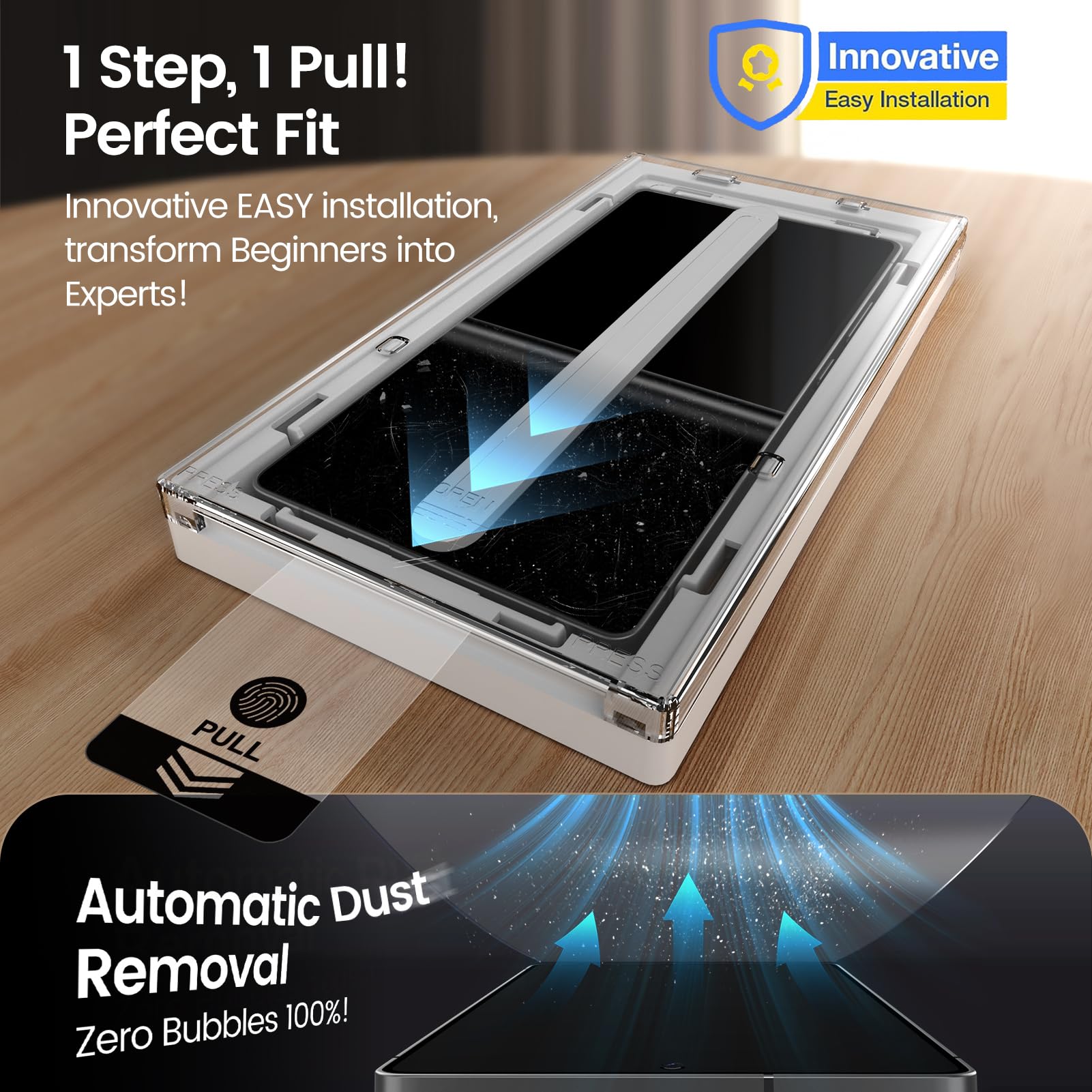 Mohave 4 Pack Screen Protector For Samsung Galaxy S25 Ultra 6.9'' With 2 Pack Camera Lens Protector [Auto Alignment/Dust Removal