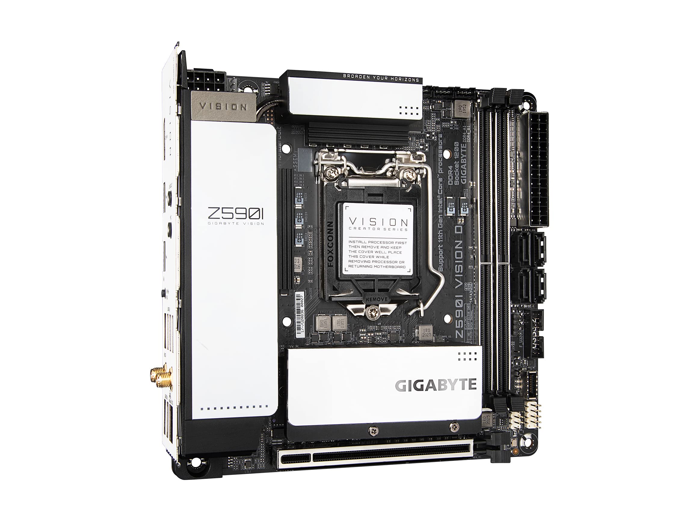 Gigabyte Z590I Vision D (Lga 1200/ Intel/ Z590/ Mini Itx/Dual M.2/ Pcie 4.0/ Front Usb Type C/Intel Wifi 6/2.5Gbe Lan/Motherboar