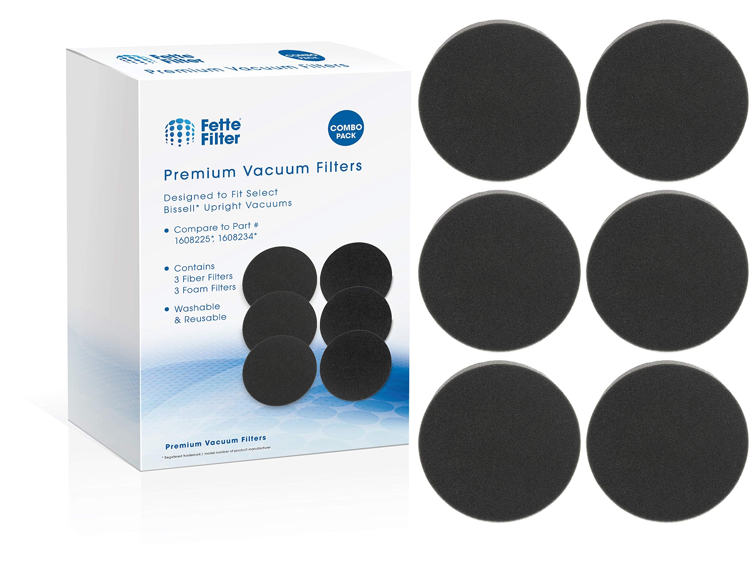 Fette Filter   Vacuum Filter Kit Compatible With Bissell Powerforce Helix Turbo Bagless Upright Vacuum 2190 & 1701. Compare To P