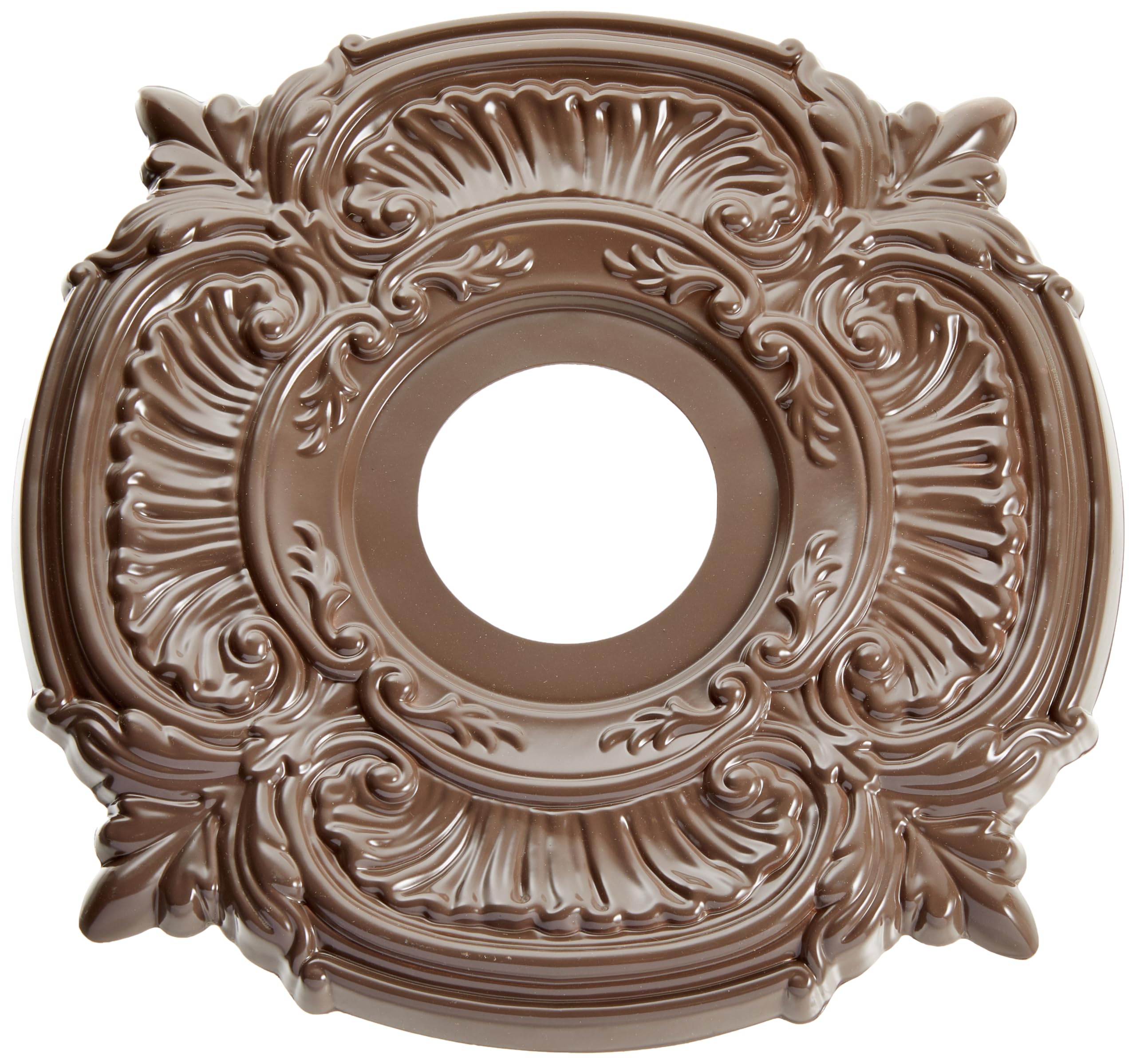 Ekena Millwork 13OD x 3 1/2ID x 3/4P Attica Thermoformed PVC Ceiling Medallion (Fits Canopies up to 5), UltraCover Satin London 