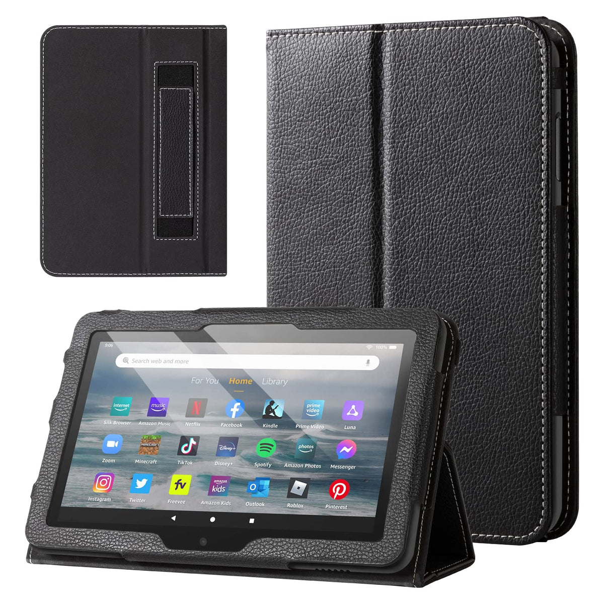 Cobak Case For All-New Kindle Fire 7 Tablet 12Th Generation (2022 Release) - Premium Pu Leather Slim Folding Stand Shell Multipl