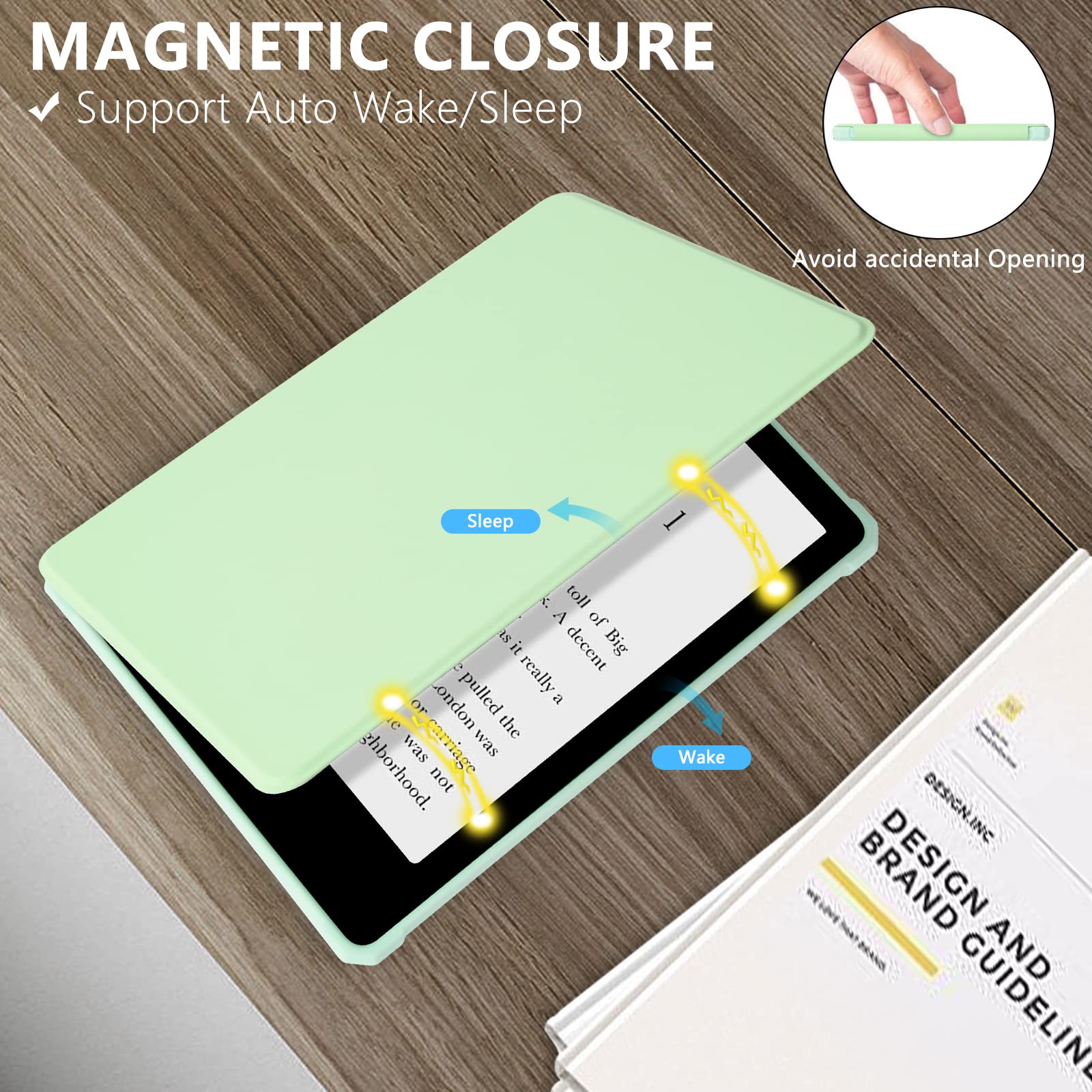 Coo Case For 6.8'' Kindle Paperwhite 11Th Generation 2021 Release, Pu Leather Smart Cover For Kindle Paperwhite & Kindle Paperwh