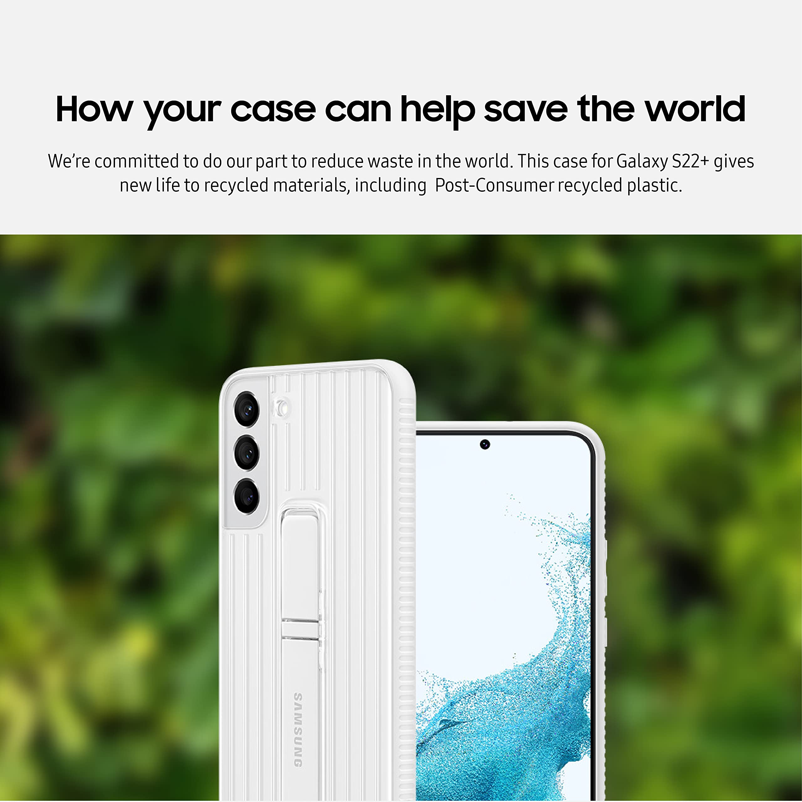 Samsung Electronics Galaxy S22+ Protective Standing Cover, High Protection Phone Case, 2 Detachable Kickstands, 2 Viewing Angles