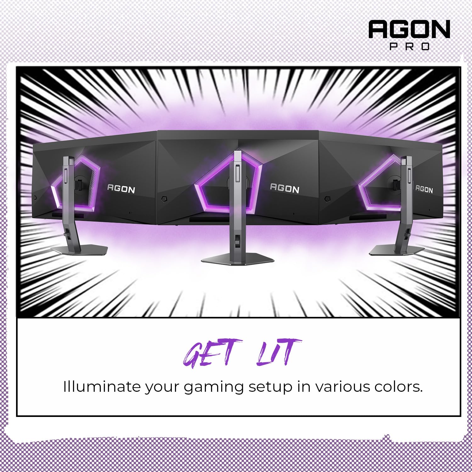 Aoc Agon Pro Ag276Qzd2 27'' Oled Tournament Gaming Monitor 2560X1440, 240Hz 0.03Ms, G Sync, Ps5 Xbox Switch Compatible, Glossy,