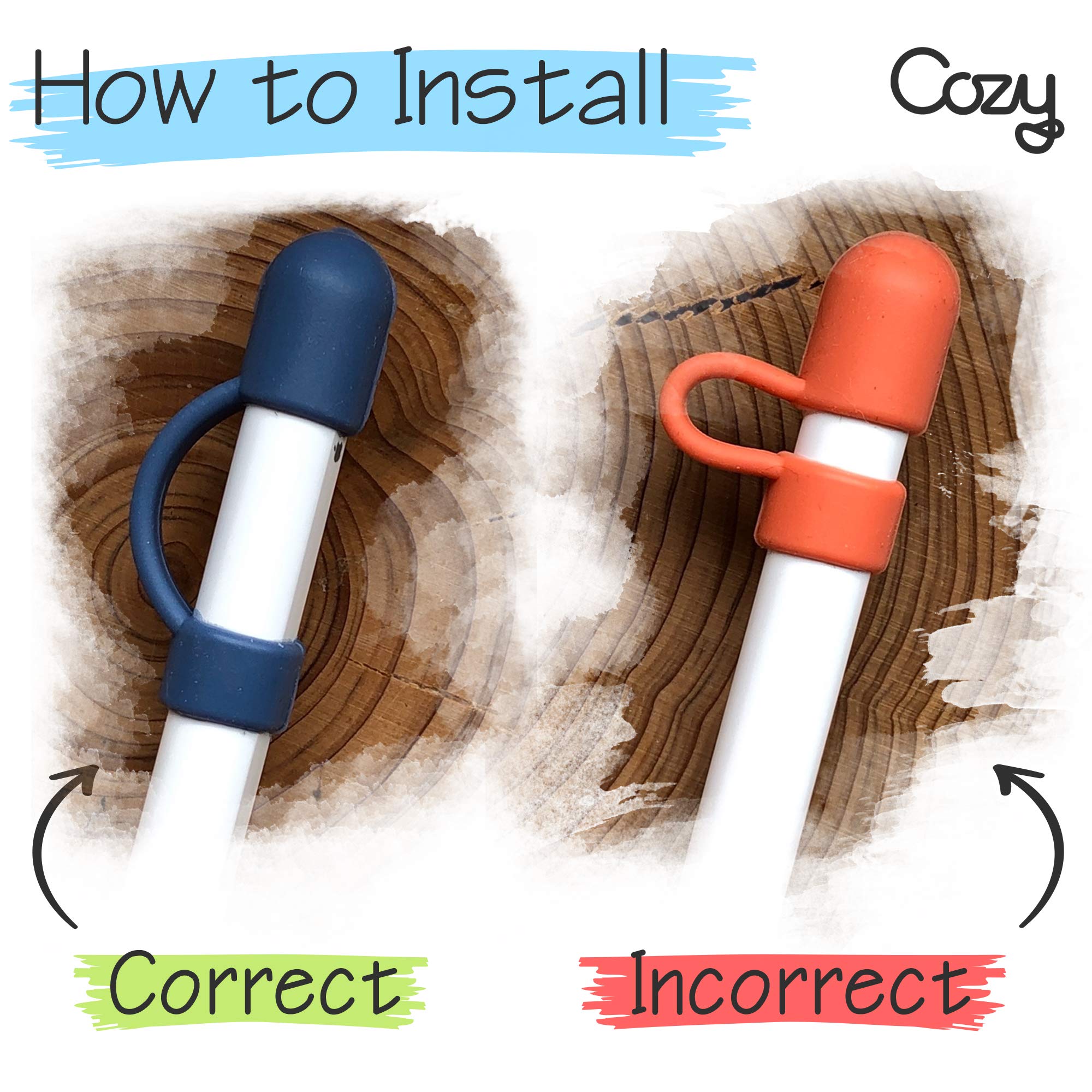 [3-Piece] Pencil Cozy Combo Pack - The Original Compatible With Pencil Cap Holder/Keeper/Tether, Designed For Compatibility With