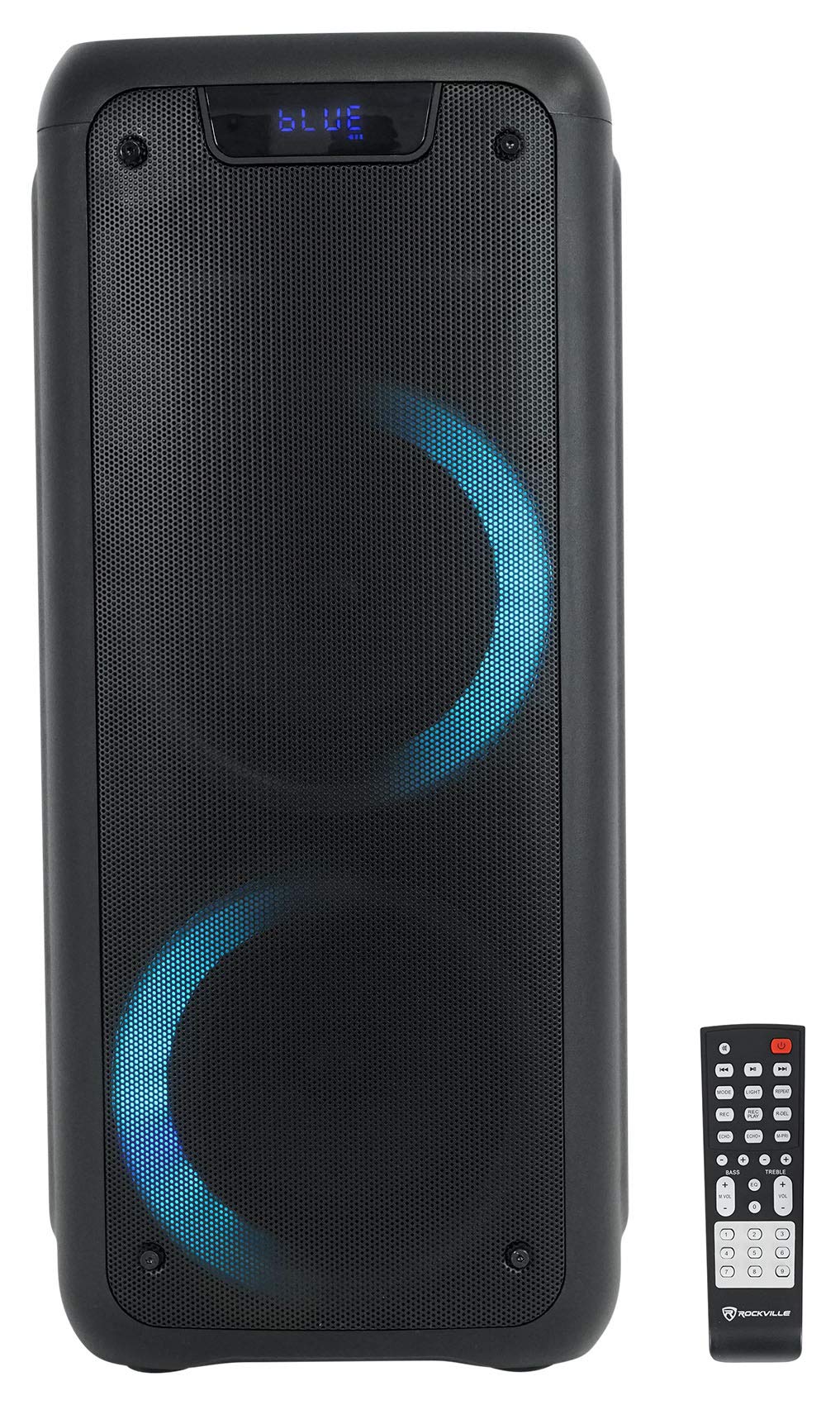 Rockville Rock Party 6 Dual 6.5 200W Peak/50W RMS Battery-Powered Bluetooth Speaker, LED Lights, TWS Pairing, for Parties and Ou