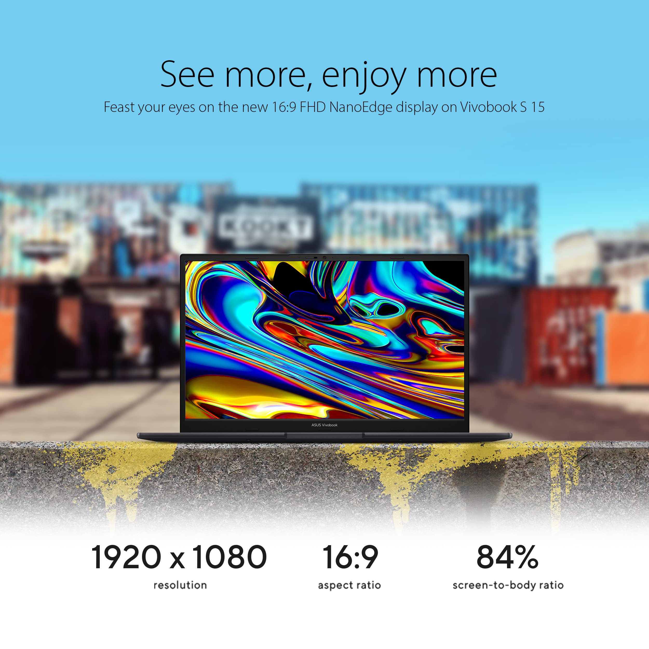 Asus Vivobook S 15 Slim Laptop, 15.6 Fhd Display, Amd Ryzen 7 5800H Cpu, Amd Radeon Graphics, 8Gb Ram, 512Gb Ssd, Windows 11 Hom