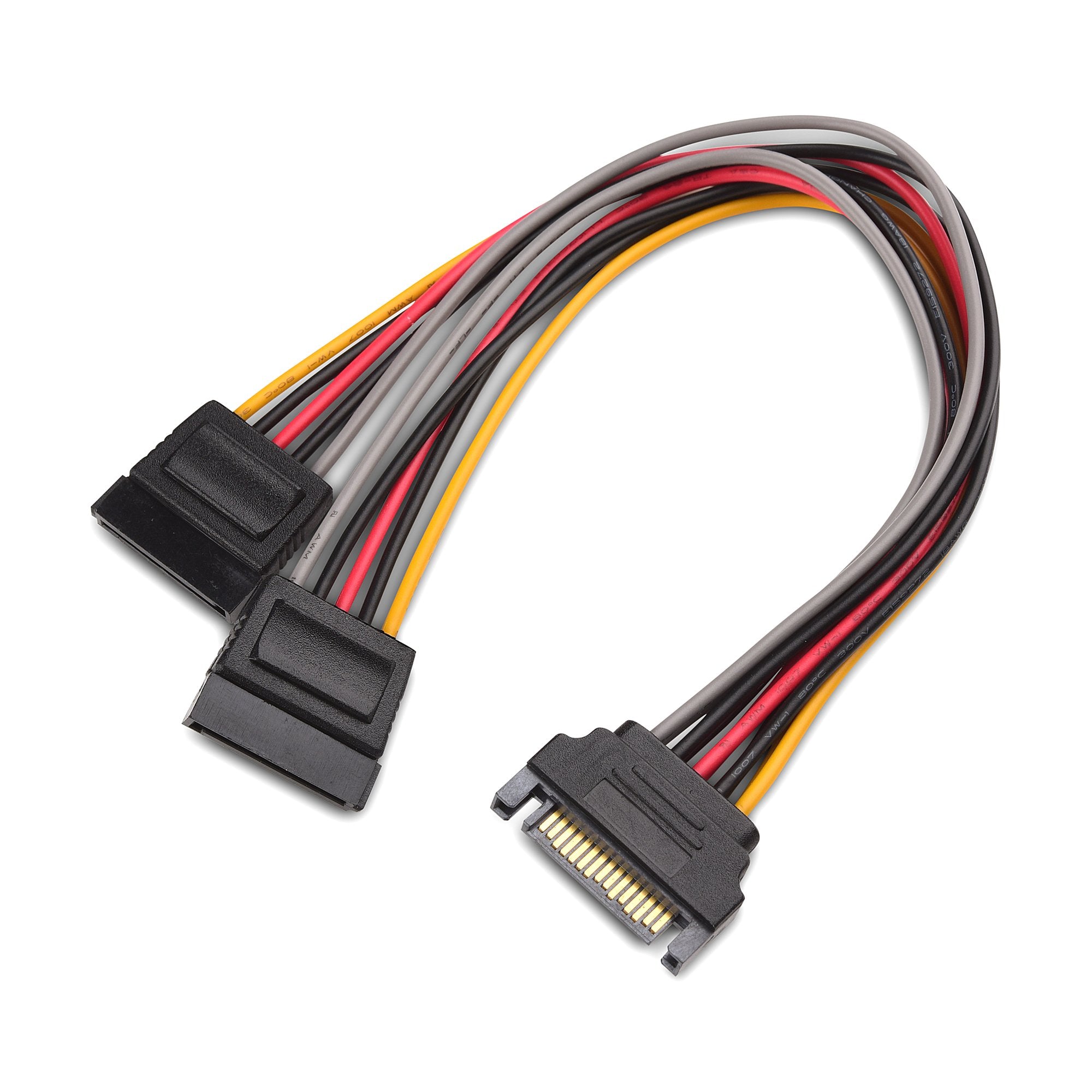 Cable Matters 3 Pack 15 Pin Sata Power Splitter Cable 8 Inches, Sata Power Y Splitter Cable, Sata Splitter