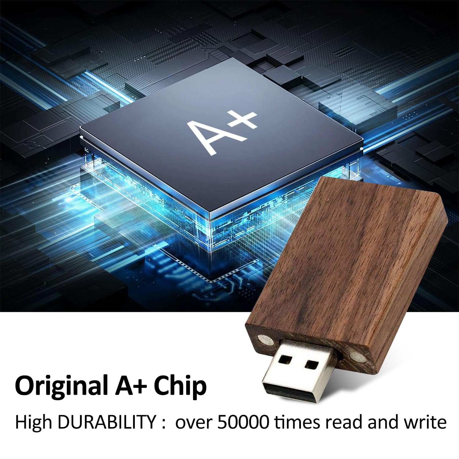 Ablaze Usb 128Gb Flash Drive, Walnut Wood Flash Drives Usb 2.0 Thumb Drives Wooden Usb 128Gb Usb Stick Memory Stick
