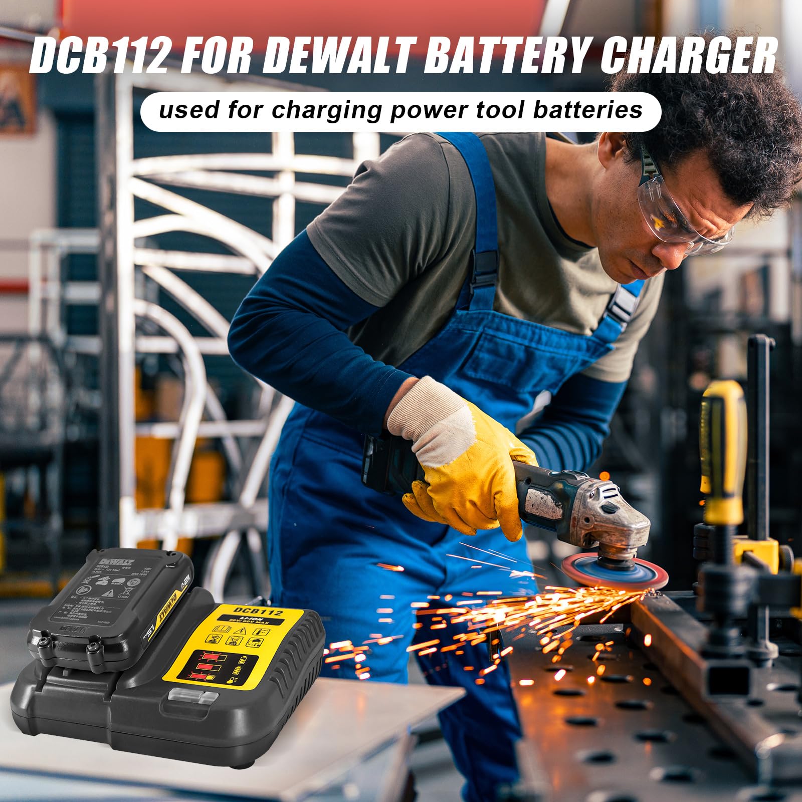 Dcb112 For Dewalt Battery Charger Replacement For Dewalt 12V 20V And 60V Max Lithium Ion Battery Dcb205 Dcb112 Dcb201 Dcb200 Dcb