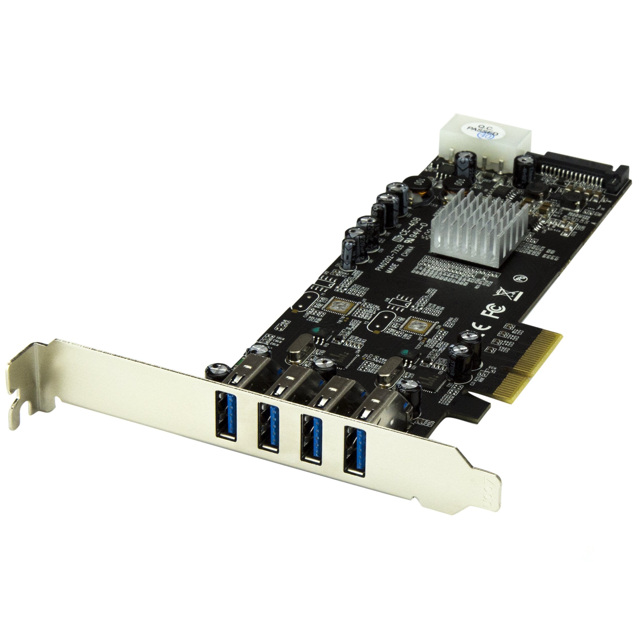 StarTech.com 4-Port USB 3.0 PCI Express Card Adapter - PCIe SuperSpeed USB 3.0 Expansion Card w/ 2 Dedicated 5Gbps Channels (PEX