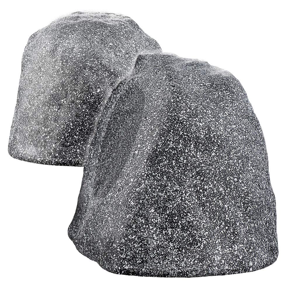 OSD Audio 8' Wireless Bluetooth Outdoor Rock Speaker Granite Grey Pair IP67 Power Supply BTR805