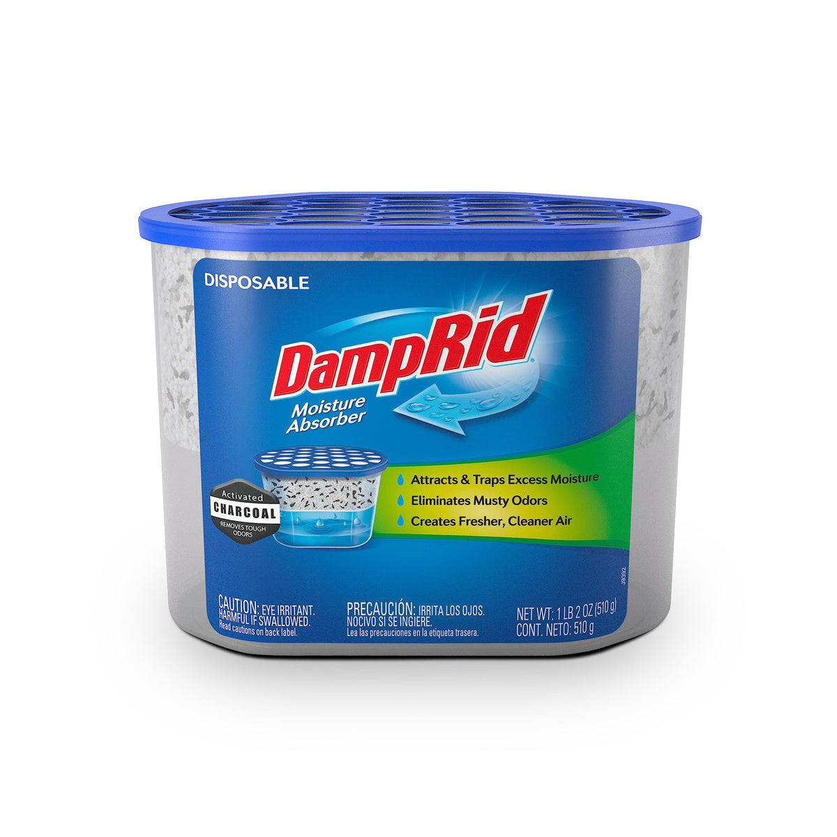 Damprid Moisture Absorber With Activated Charcoal For Boats & Rvs, 18 Oz.Fragrance Free
