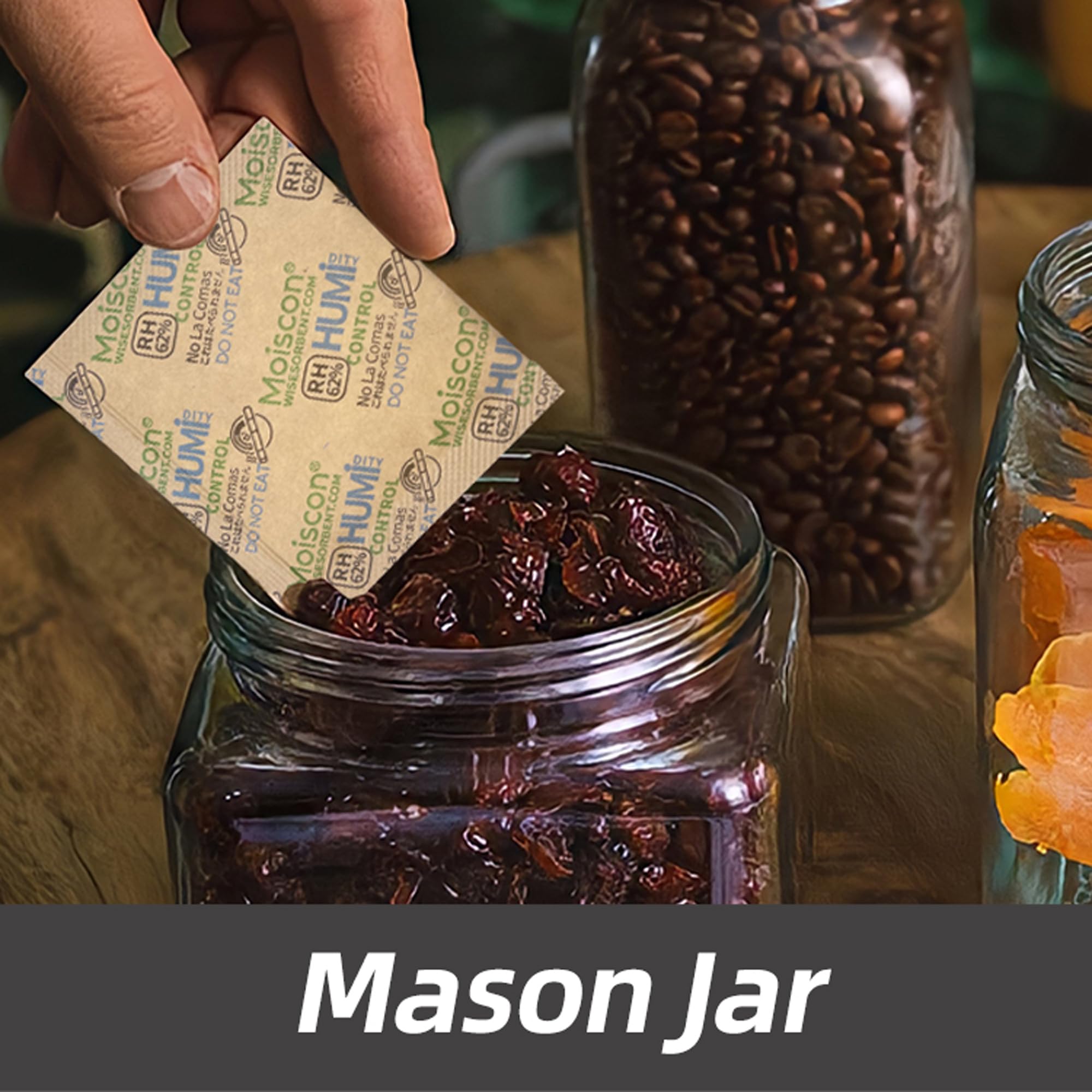 Wisesorb 60 Pack 62% Rh 8 Gram Two Way Humidity Control Packs For Storing 1 Oz Herb, Size 8 Moisture Control Packets Individuall