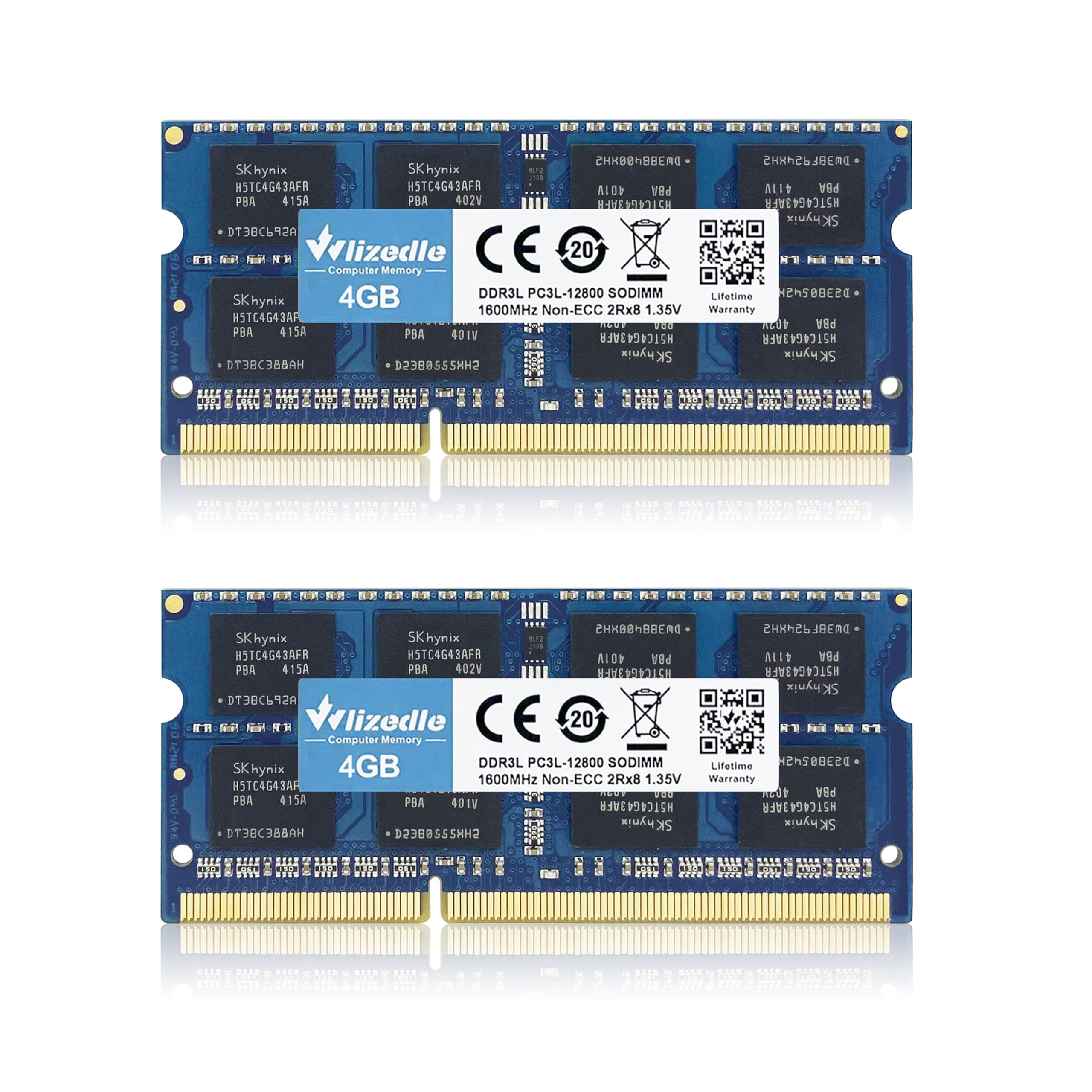 Ddr3/Ddr3L 8Gb Kit (2X4Gb) Laptop Ram 1600Mhz Cl11 Sodimm Wlizedle Pc Memory Ram Pc3 12800 204 Pin 1.35V/1.5V Non Ecc Unbuffered