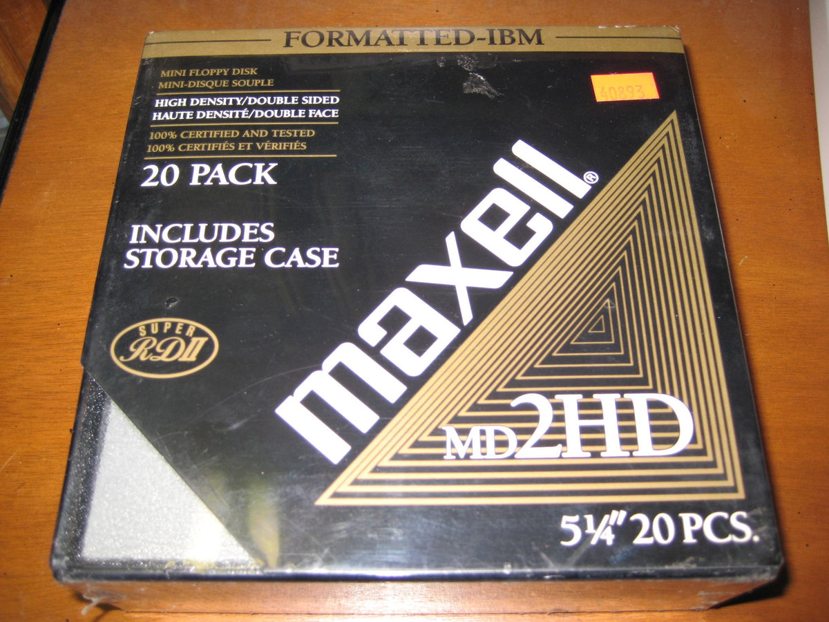 Maxell MD2HD 5 1/4 inch Mini Floppy Disks 20 Pack – Electroeshop