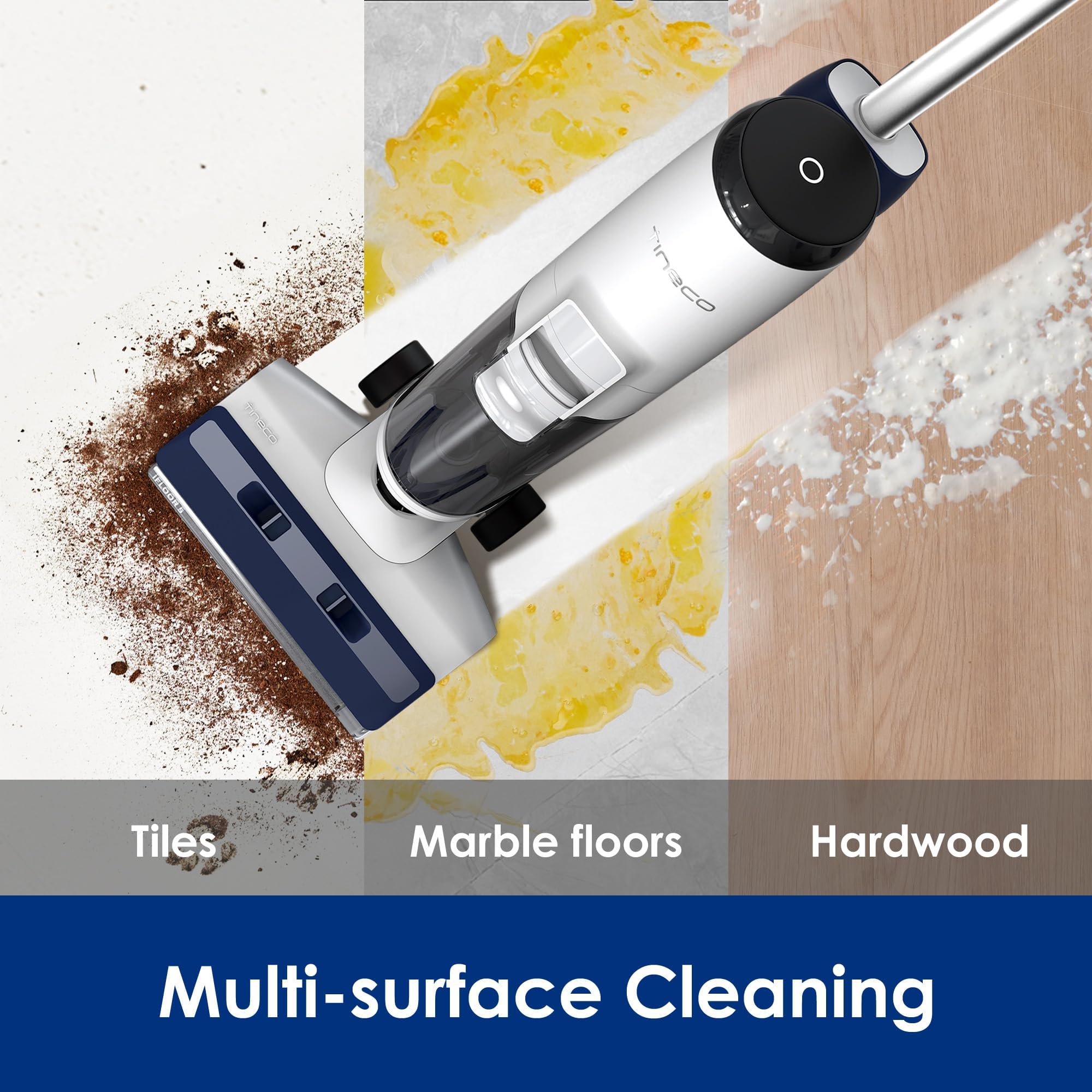 Tineco iFLOOR 5 Breeze Cordless Wet Dry Vacuum - Lightweight, Auto Self-Cleaning, White