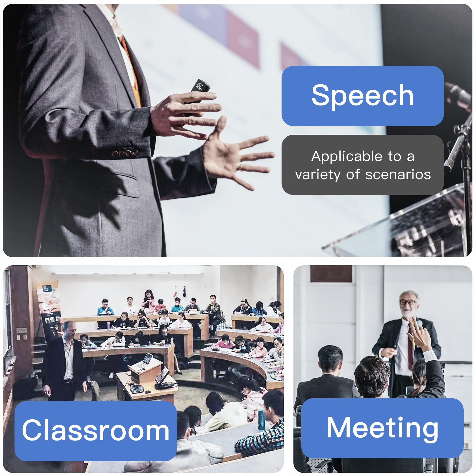 Byeasy Wireless Presenter,Rf 2.4Ghz Presentation Clicker Remote 100 Ft, Usb Powerpoint Ppt Clicker, Volume Control For Google Sl