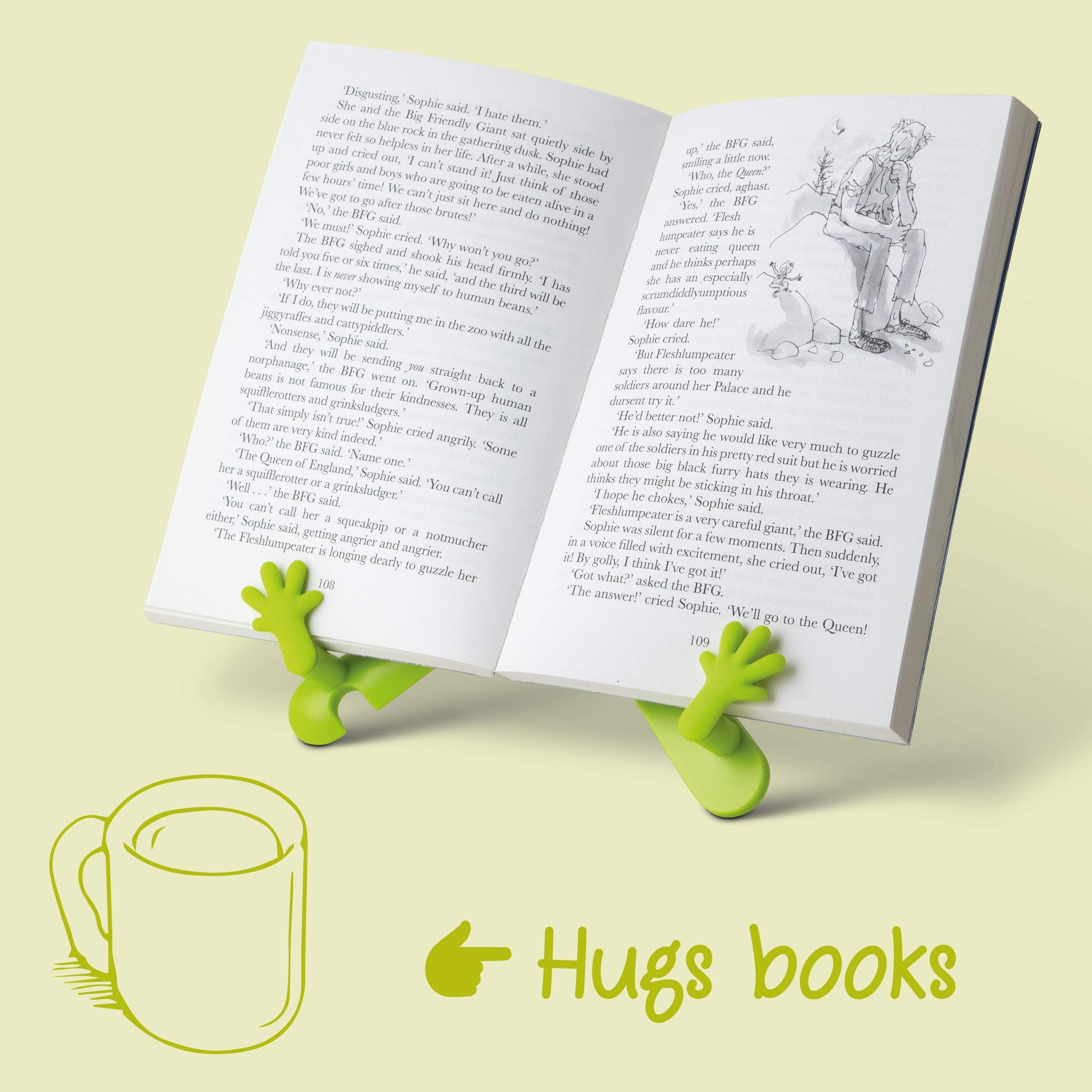 If The Hands Stand, Hands Free Reading Tablet & Book Holder   Lime Green