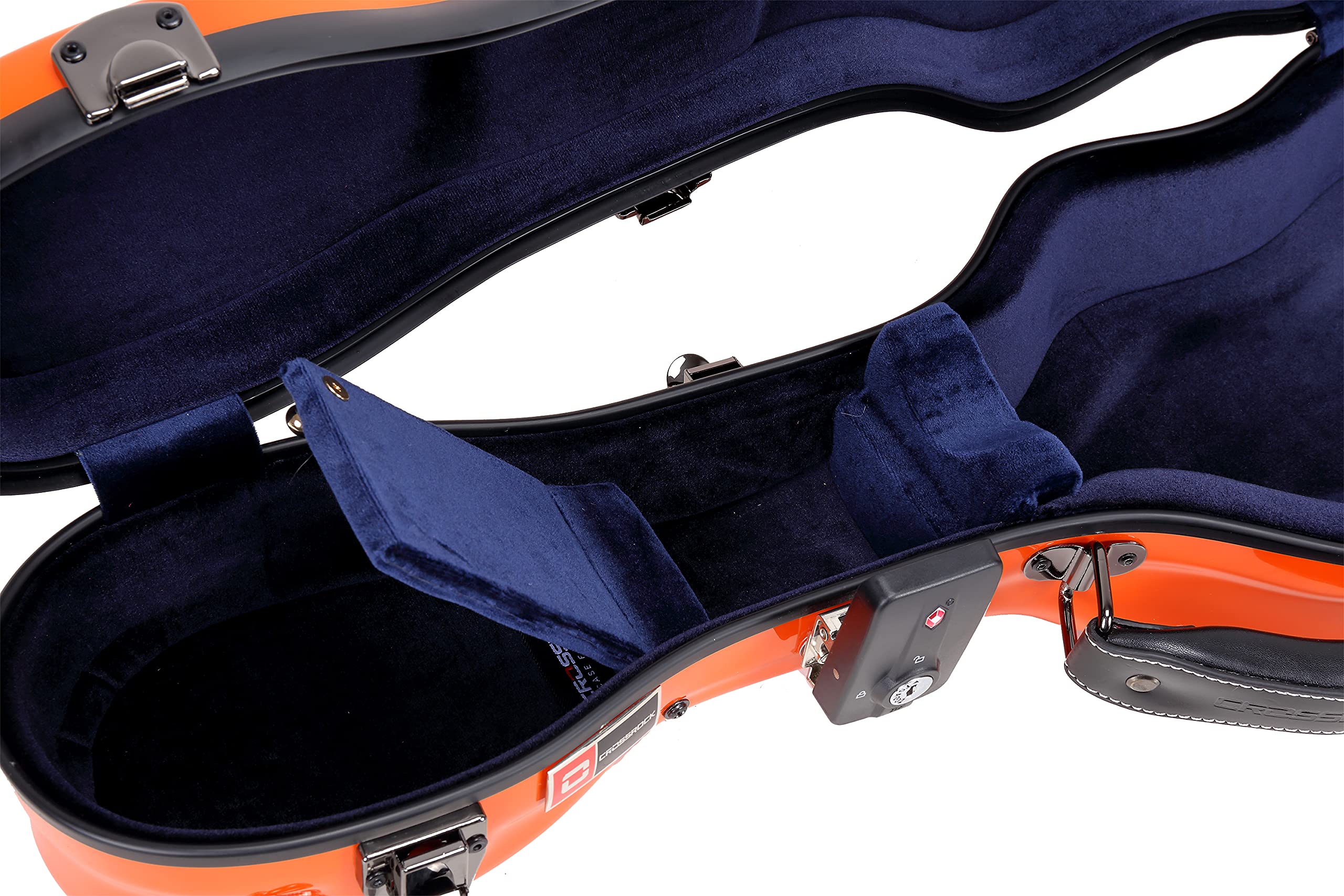 Crossrock Deluxe Fiberglass Concert Ukulele Case With Tsa Lock, Orange (Crf2020Cuor)