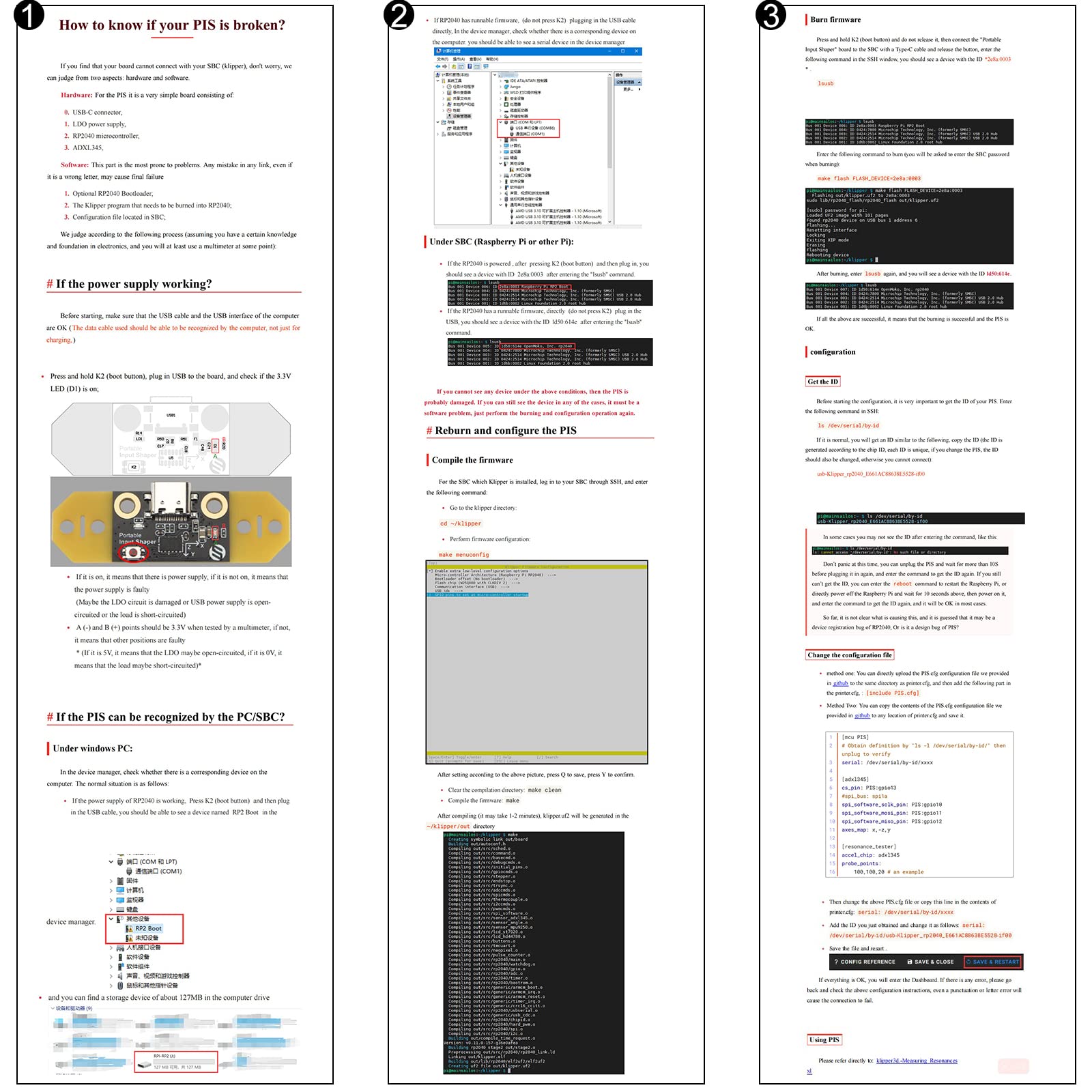 Fysetc 3D Printer Voron2.4 Portable Input Shaper   Ender 3 S1 Pro Spritte Extruder Accelerometer: Upgraded Hotend Part With Rp20