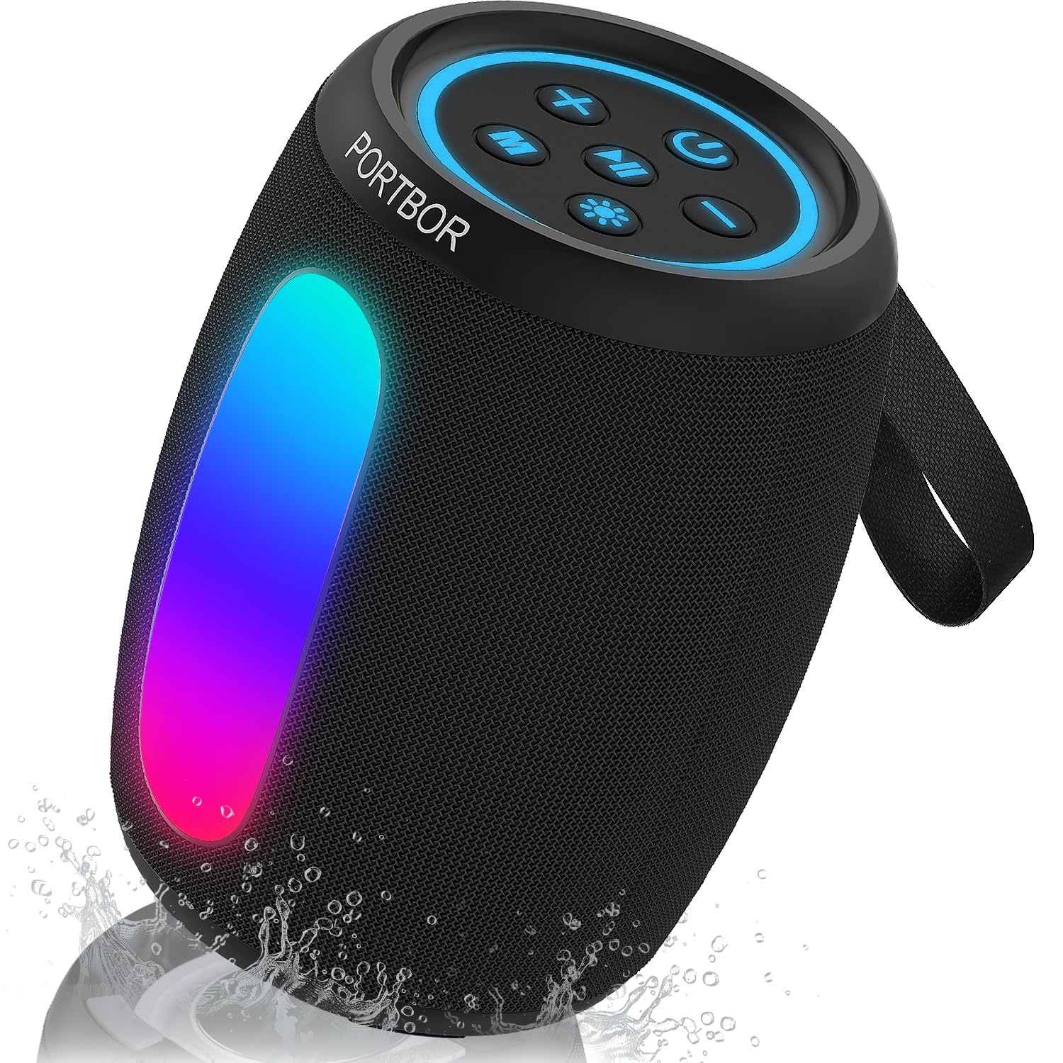 Portable Bluetooth Speaker Wireless, Powerful Stereo Sound, IPX5 Waterproof