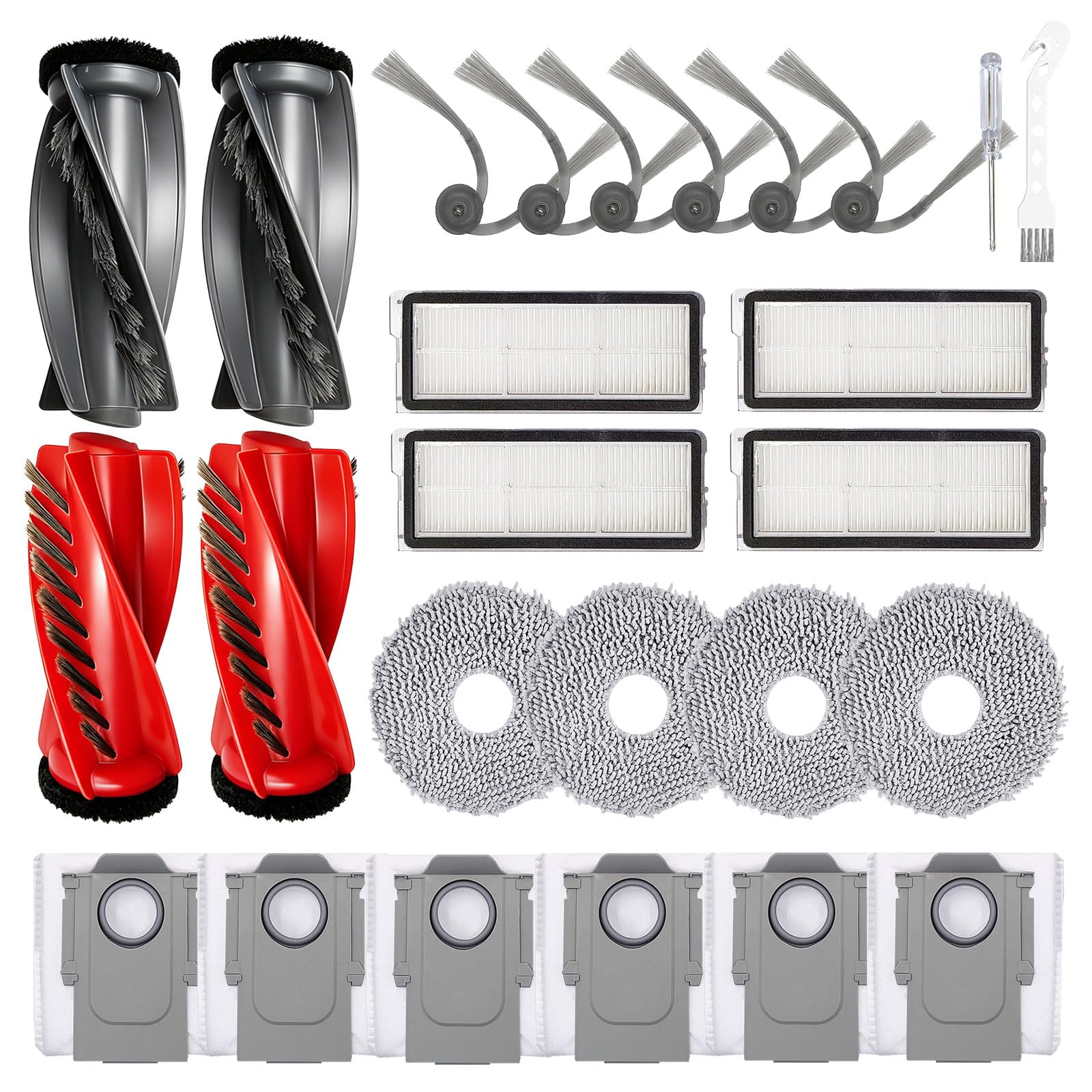 Qrevo S5V Replacement Parts Kit for Roborock Qrevo Curv S5X/Edge/Edge S5A