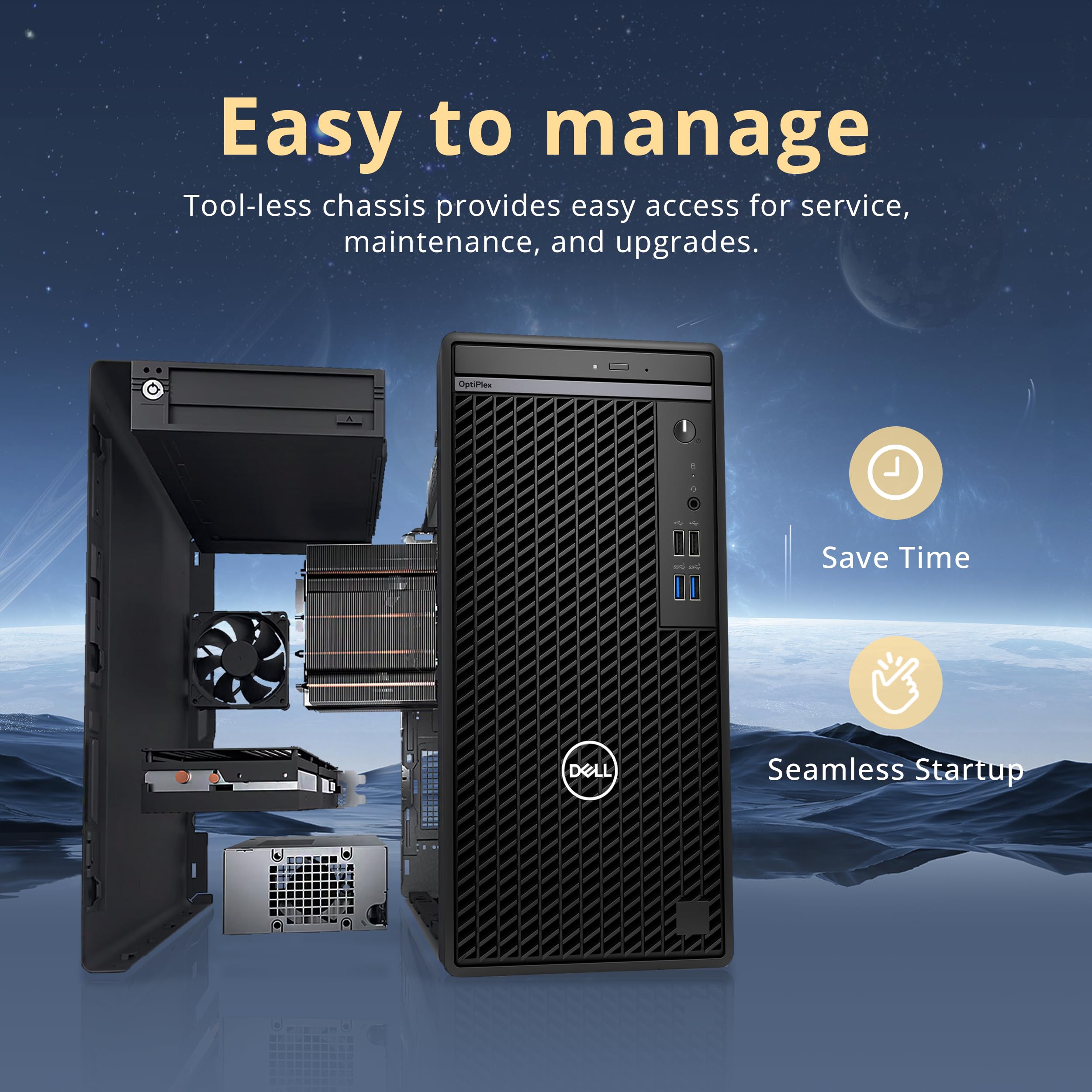 Dell Optiplex 3000 Full Size Tower Business Desktop, Intel Core I5-12500 Processor, 64Gb Ddr4 Ram, 2Tb Pcie Ssd, Dvdrw, Ethernet