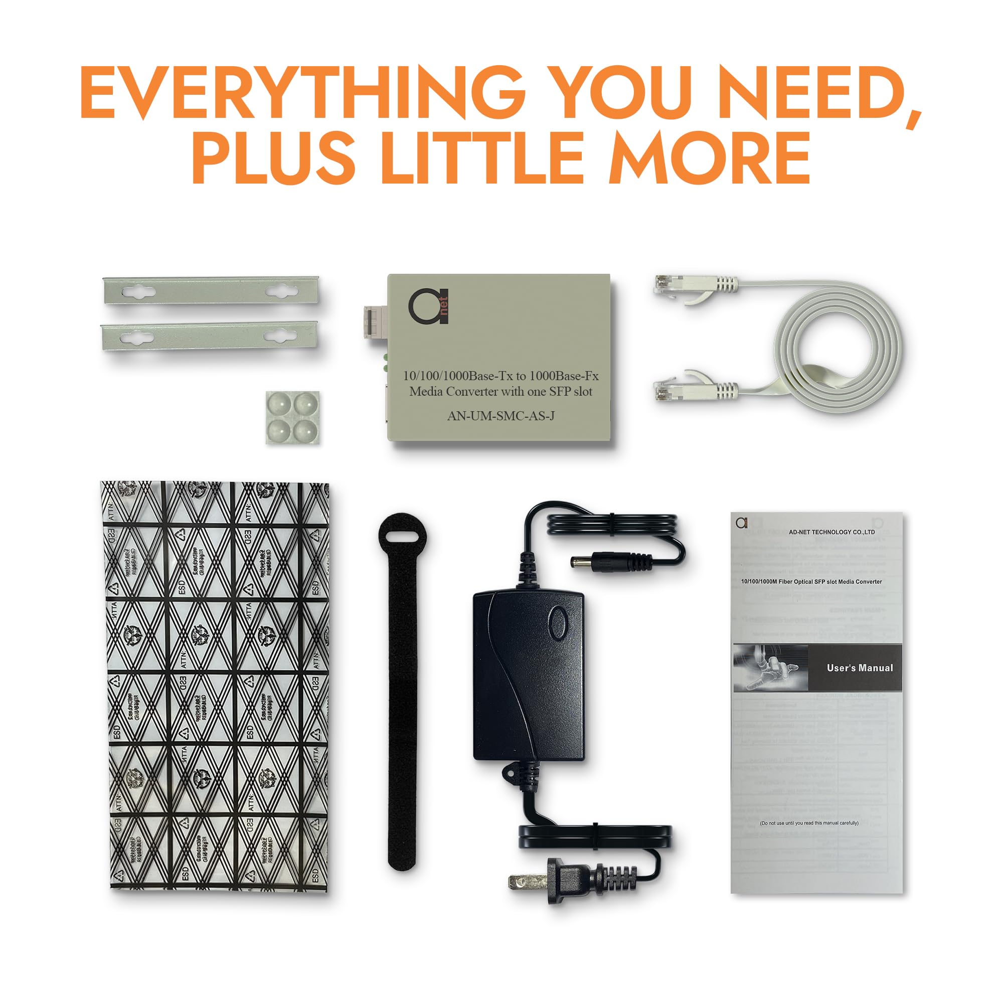 Multimode Lc 850 Nm Gigabit Fiber Media Converter   Includes Sfp 550 M (0.34 Miles) Lc   To Utp Cat5E Cat6 10/100/1000 Rj 45   A