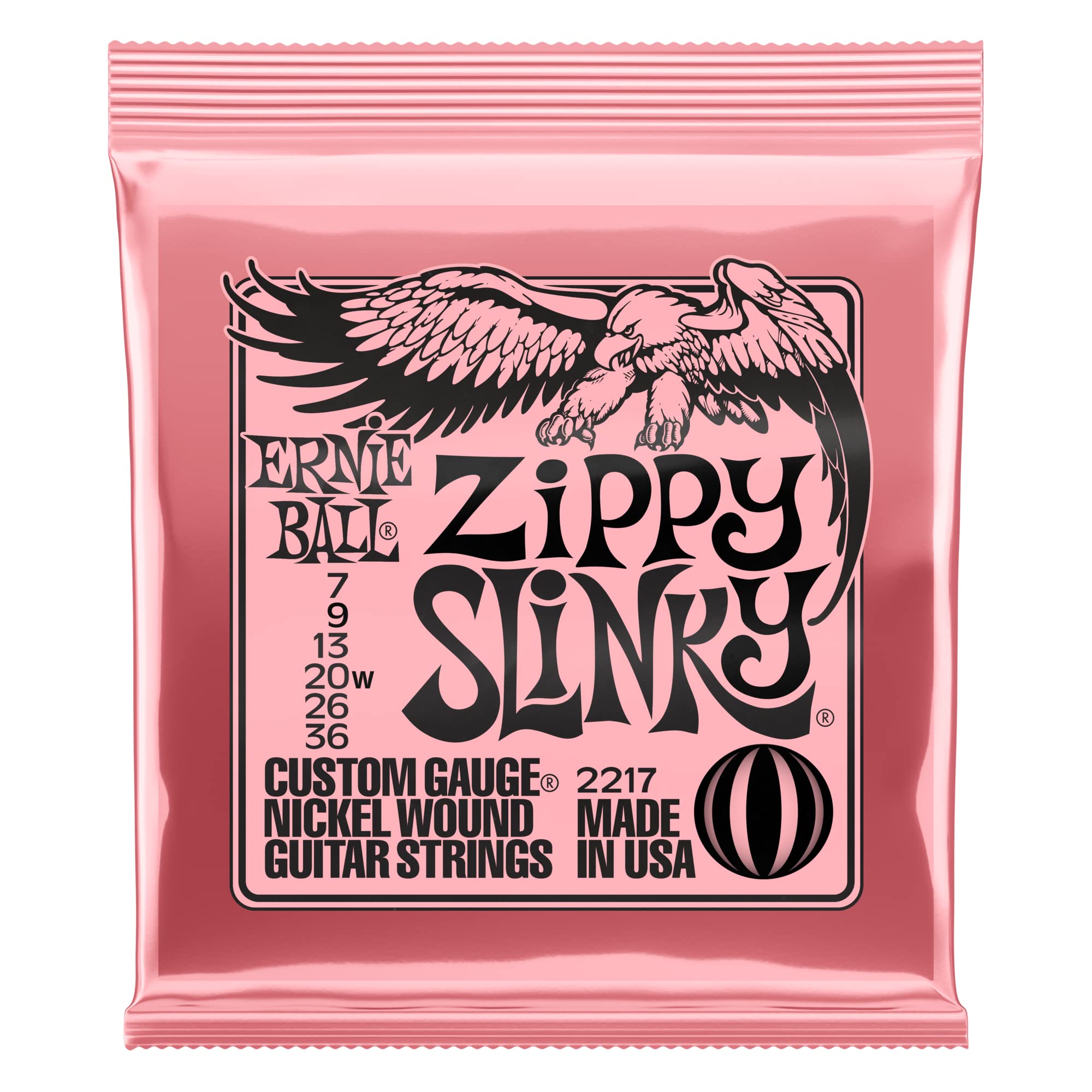 Ernie Ball Zippy Slinky Nickel Wound Electric Guitar Strings   7 36 Gauge