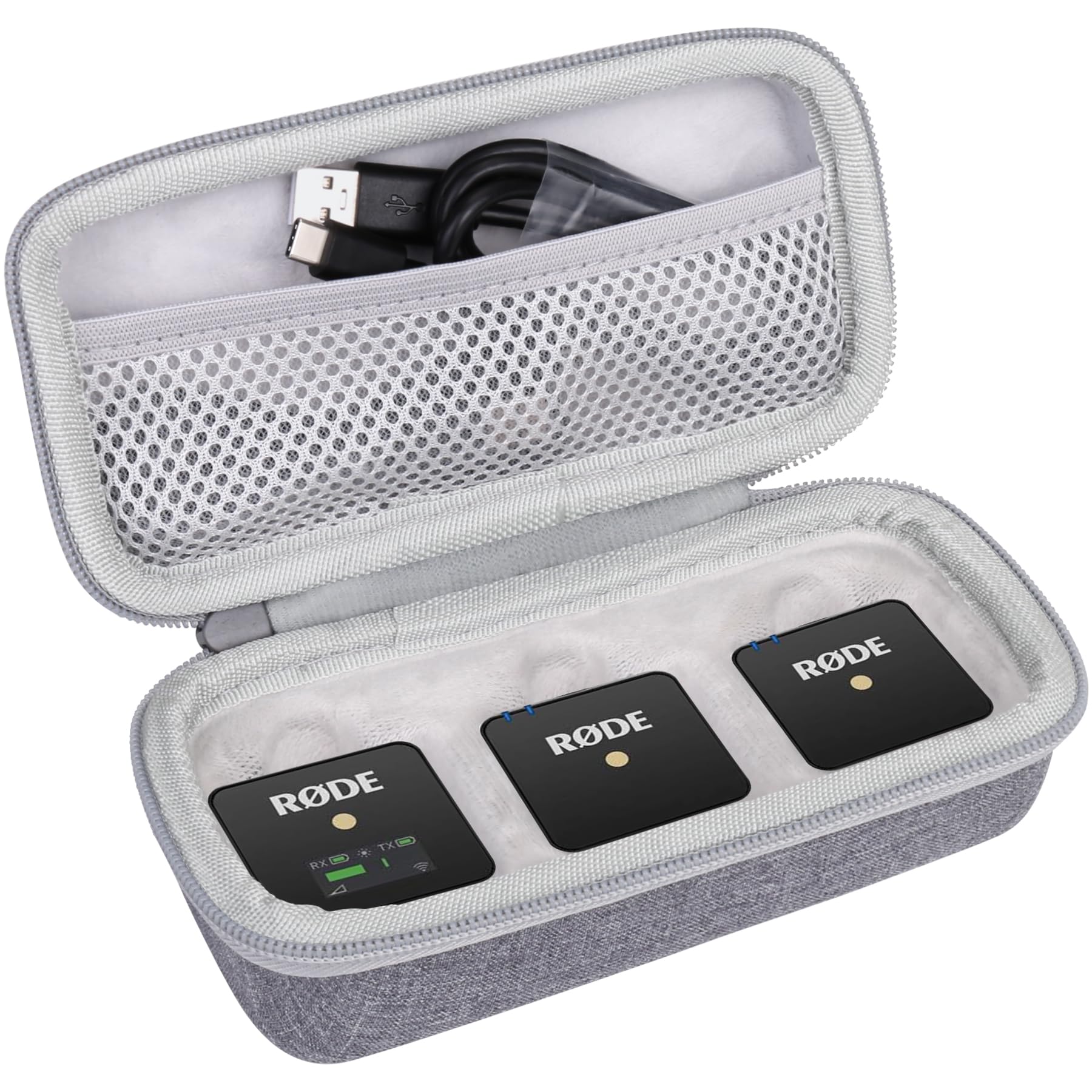 Aenllosi Hard Carrying Case Compatible With Rode Wireless Me Clip/Wireless Go Ii Dual Channel Compact Digital Wireless Microphon