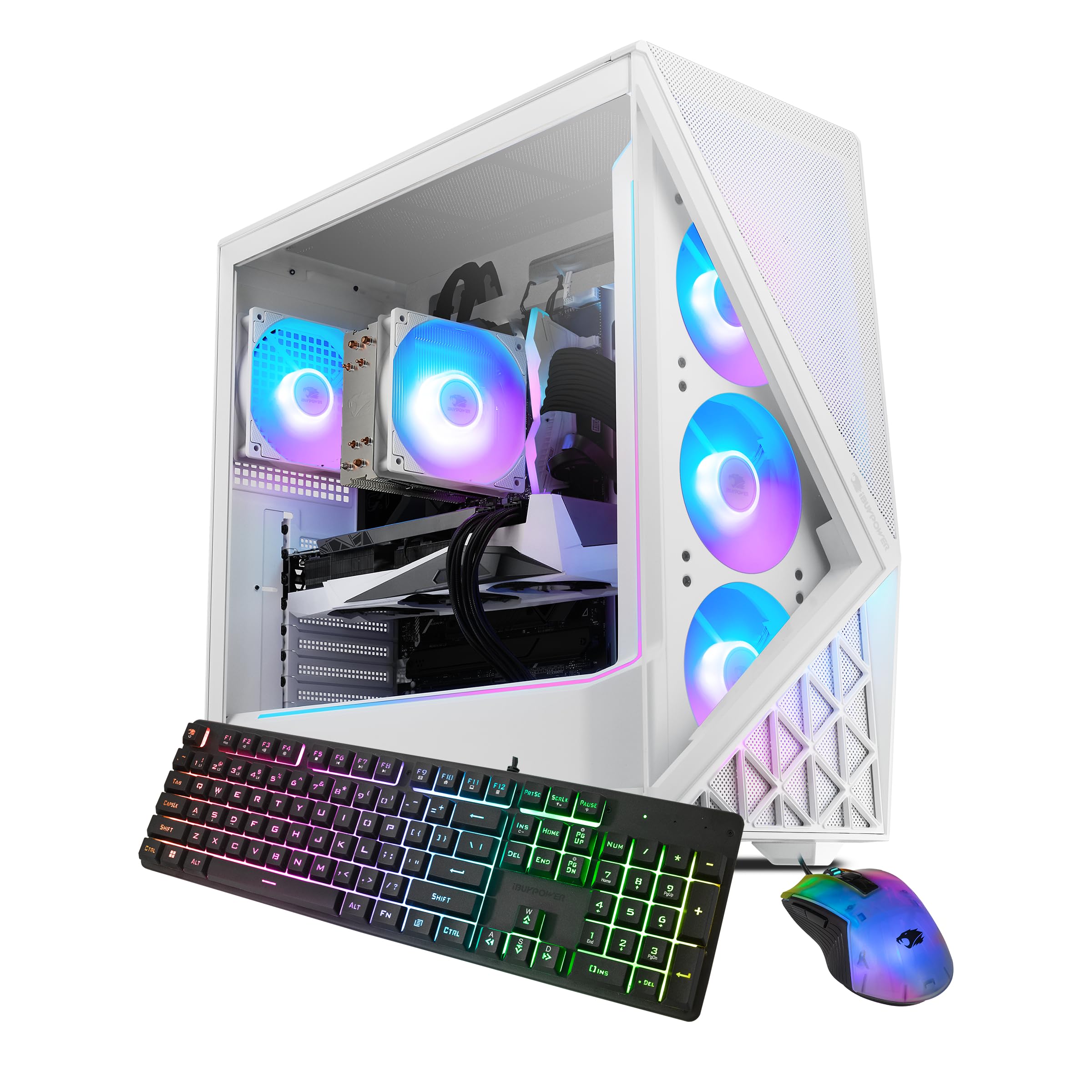 iBUYPOWER Slate Gaming PC Desktop Computer AMD Ryzen 5 8400F CPU, NVIDIA GeForce RTX 5060 8GB GPU, 16GB DDR5 RGB 5200MHz RAM, 1T