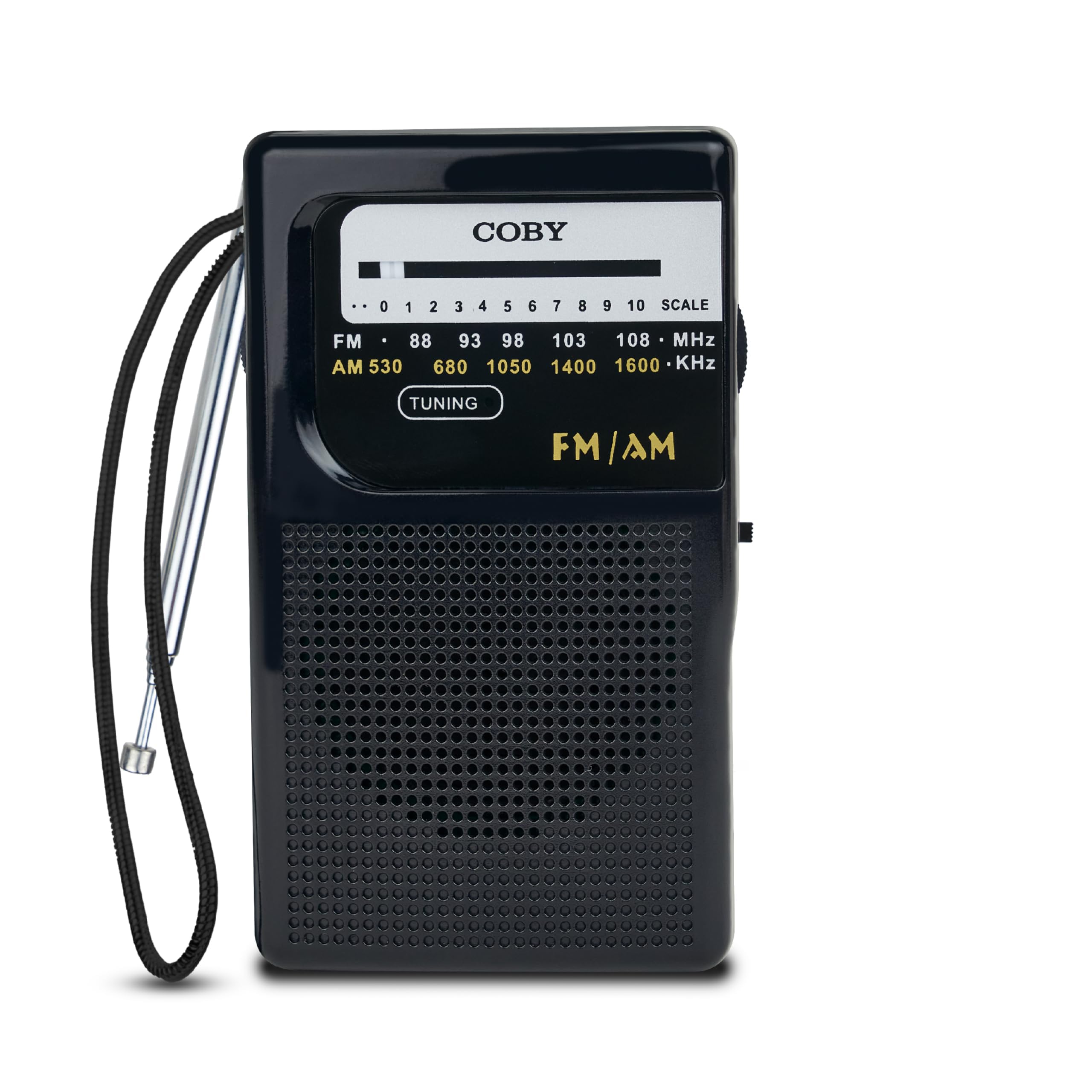 Coby Portable Radio, AM/FM, Pocket Radio, 800HR Battery, Indoor Outdoor Mini Radio, Emergency Radio, Compact, Retro Transistor 
