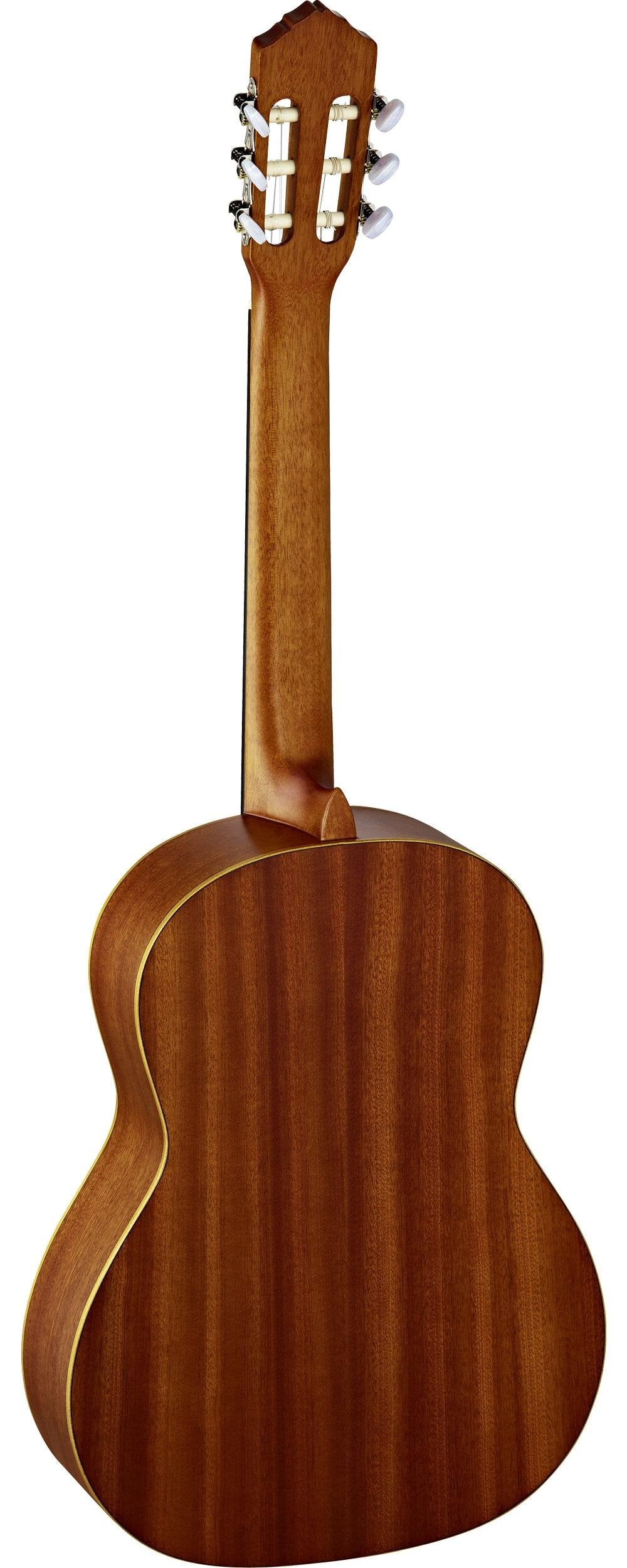 Ortega Guitars 6 String Family Series Full Size Nylon Classical Guitar W/Bag, Right, Spruce Top-Natural-Satin, (R121)