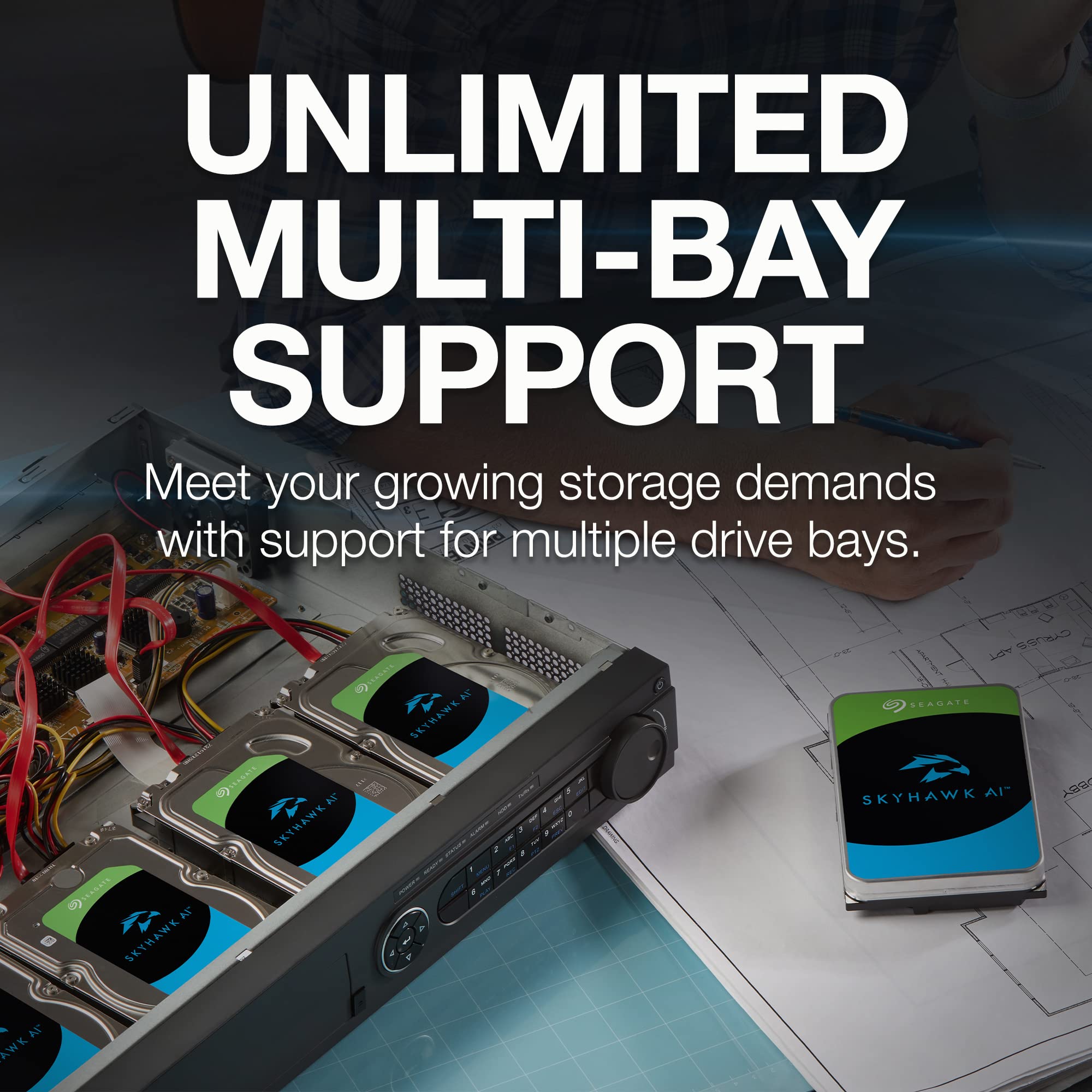 Seagate Skyhawk Ai 20Tb Video Internal Hard Drive Hdd   3.5 Inch Sata 6Gb/S 512Mb Cache For Dvr Nvr Security Camera System With