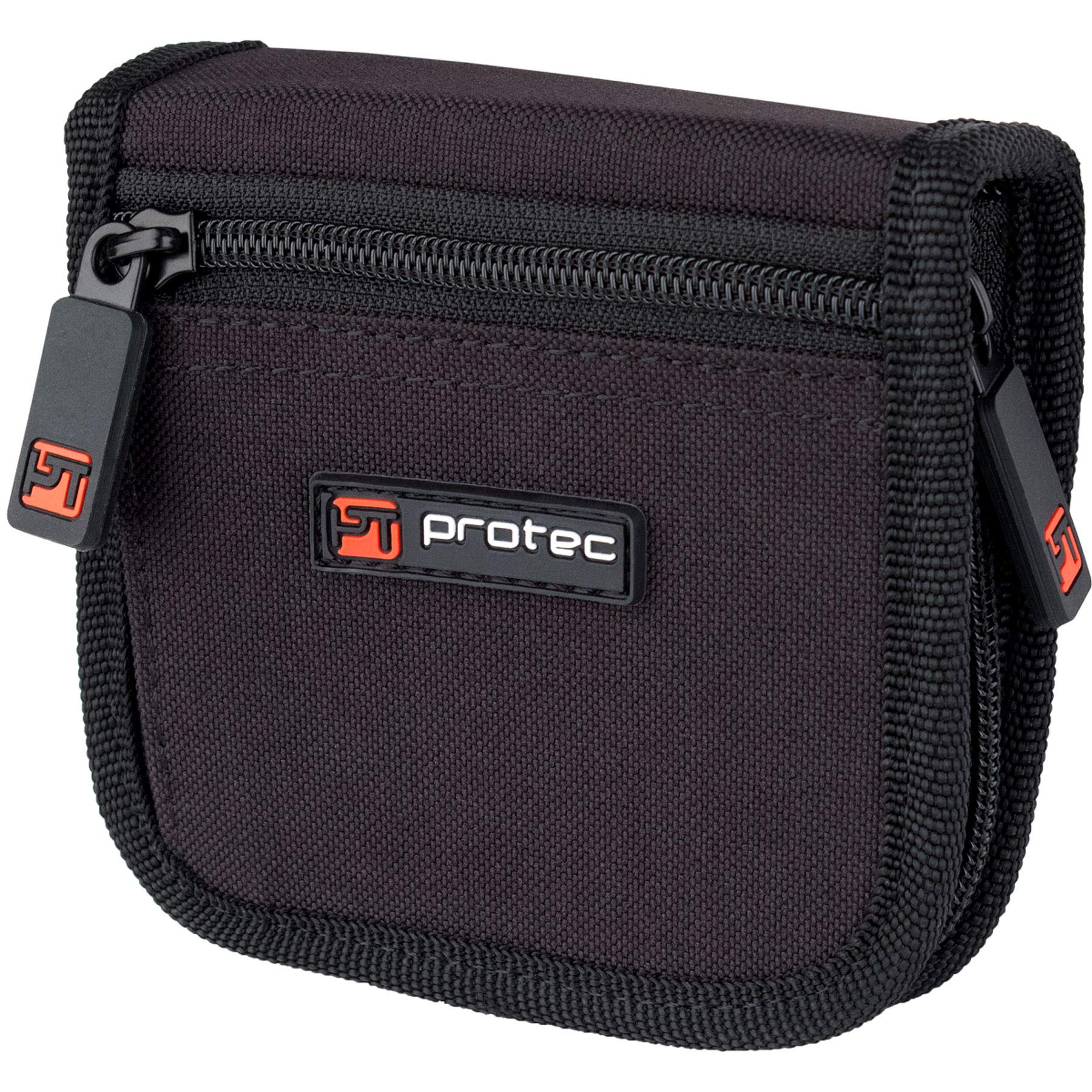 Pro Tec Protec Trumpet/Small Brass Multiple (3 Piece) Nylon Mouthpiece Pouch With Zipper Closure, Model A219Zip,Black