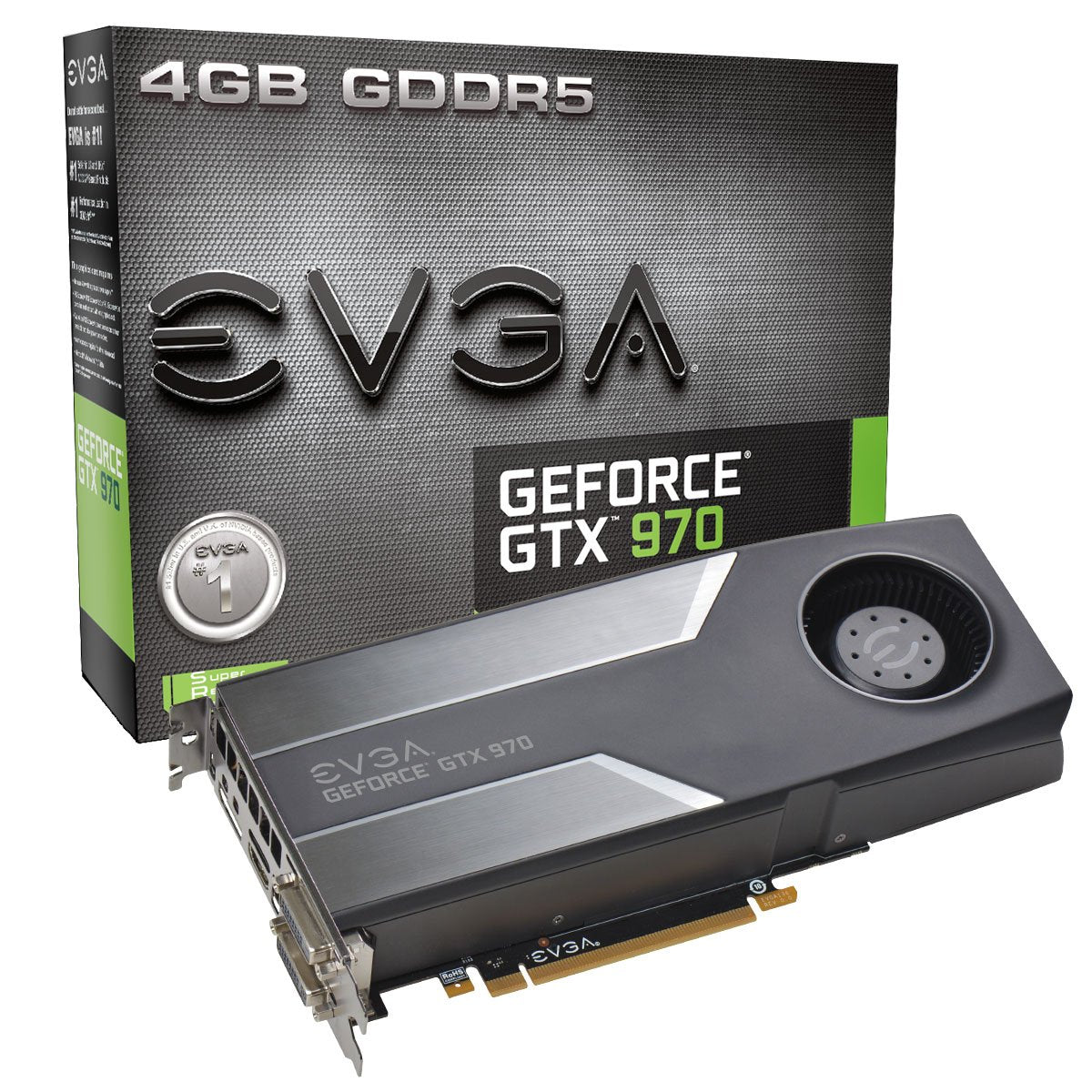 Evga Gtx 970 4Gb Gddr5 256Bit, Dvi I, Dvi D, Hdmi, Dp Sli Ready Graphics Card (04G P4 1970 Kr)