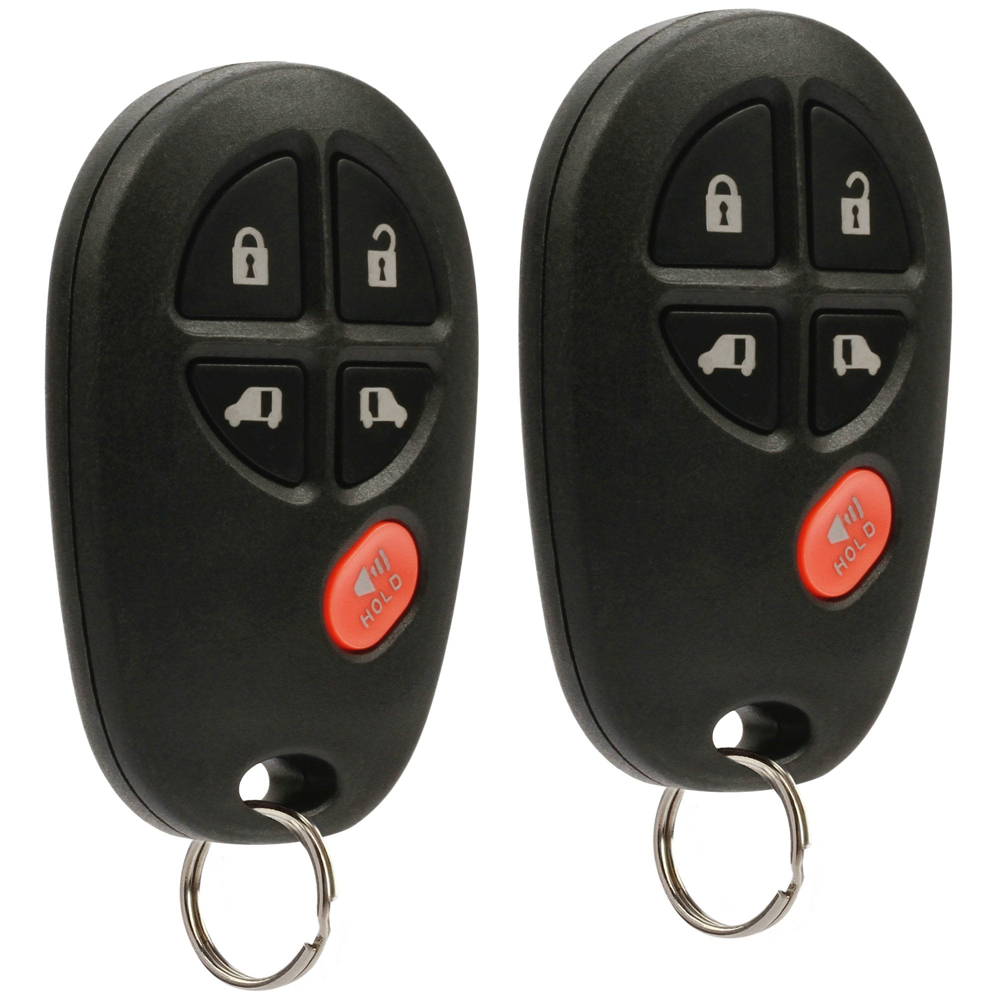 Key Fob Keyless Entry Remote fits 2004-2016 Toyota Sienna (GQ43VT20T 5-Btn, Set of 2)