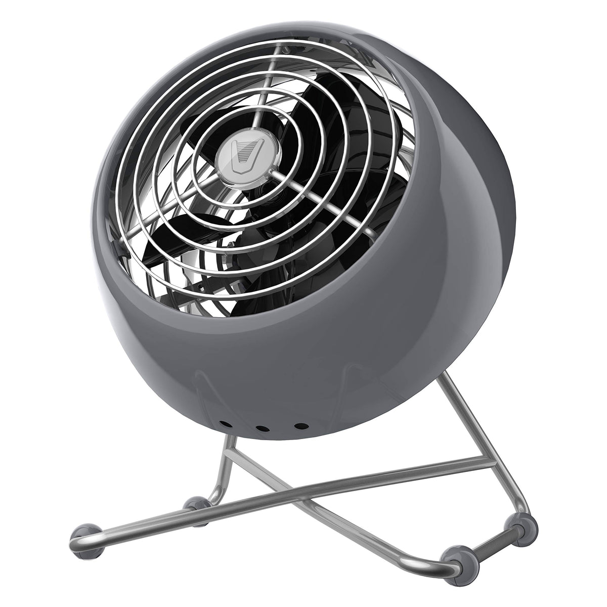 Vornado Vfan Mini Modern Personal Vintage Air Circulator Fan, Storm Gray
