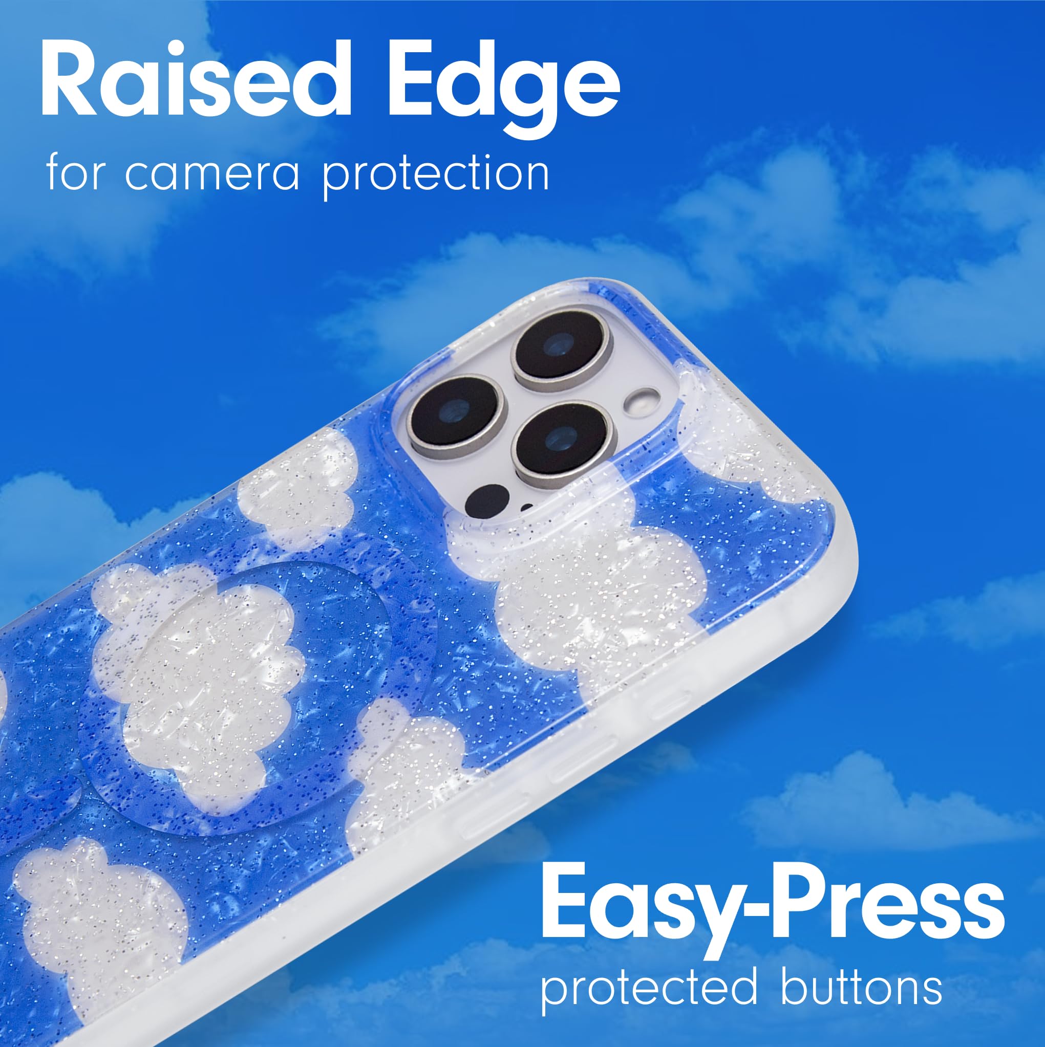 Sonix Case For Iphone 16 Pro | Compatible With Magsafe | 10Ft Drop Tested | Glitter Coulds | Day Dream