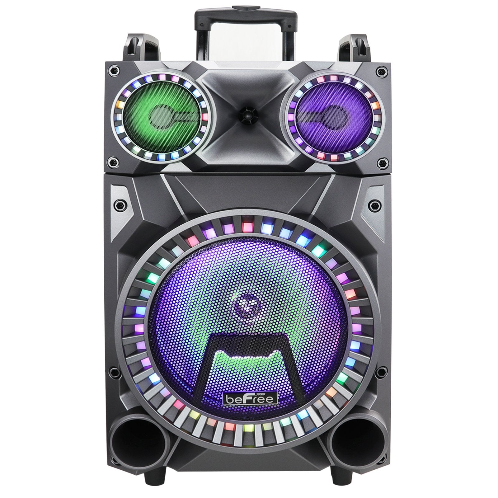 Befree Sound Rechargeable 12 Inch Bluetooth Portable Party Speaker With Party Lights Fm Radio And Usbtf Inputs