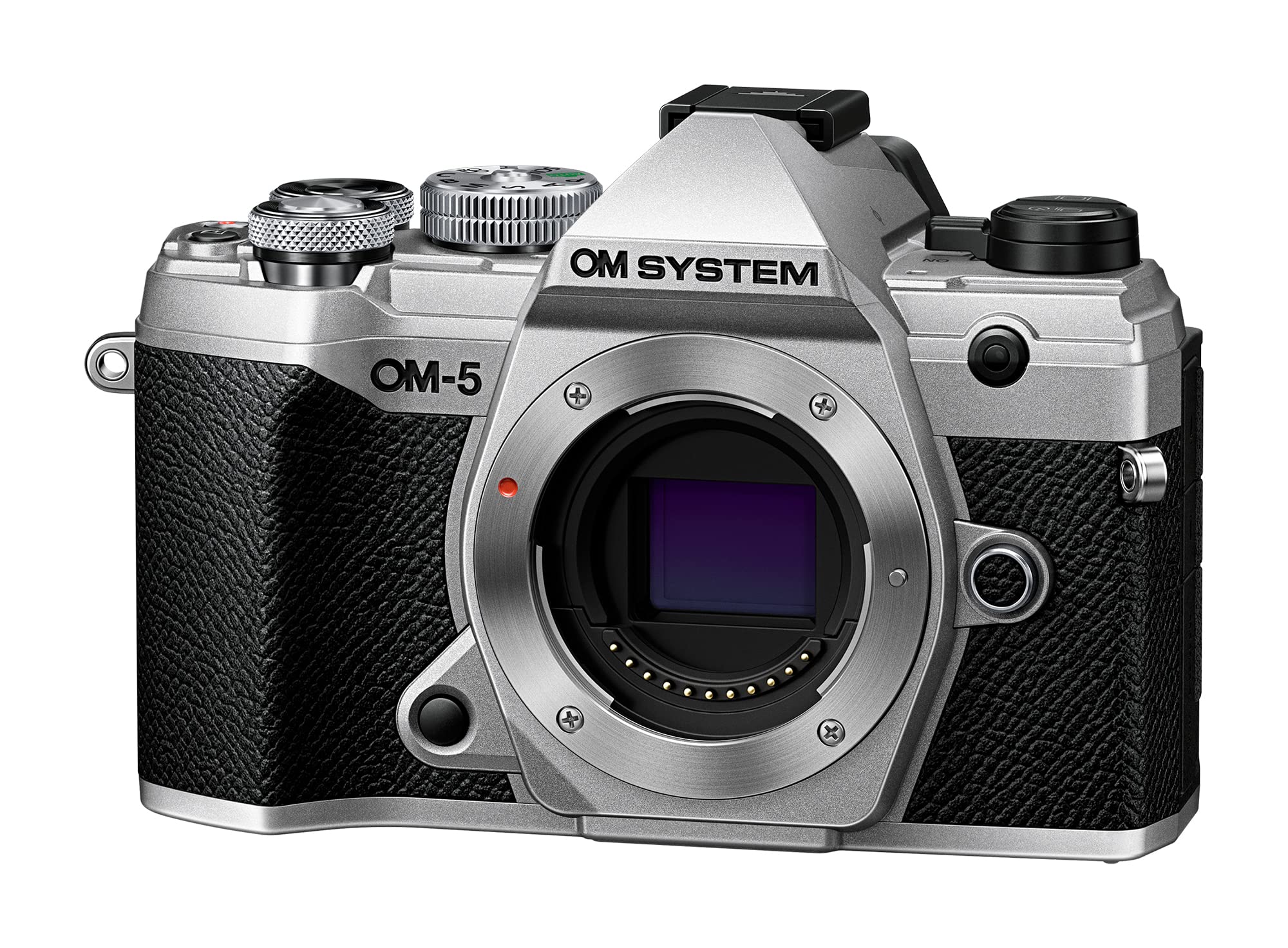 OM SYSTEM Olympus OM5 Silver Micro Four Thirds System Camera Outdoor Camera Weather Sealed Design 5Axis Image Stabilization 50
